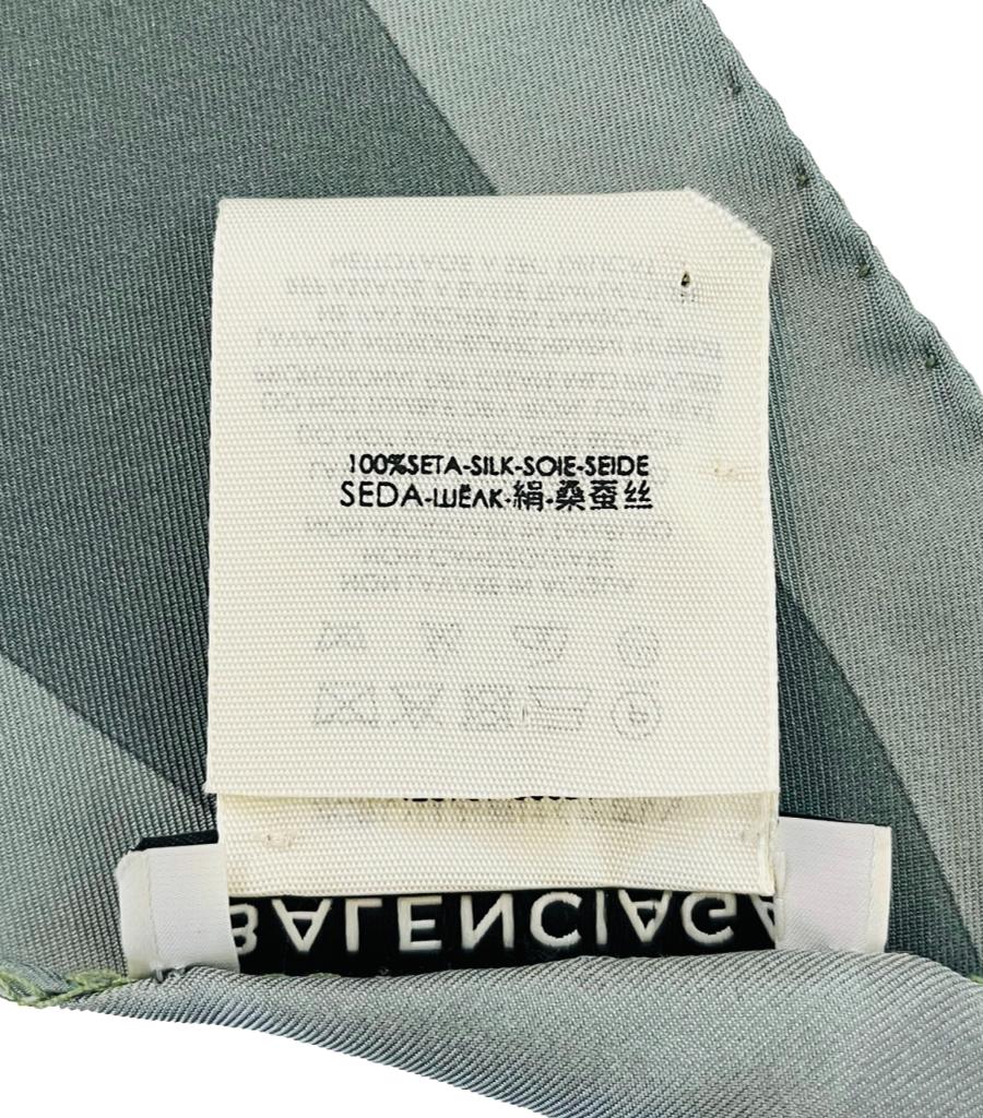 Balenciaga Skinny Logo Silk Scarf - Image 6