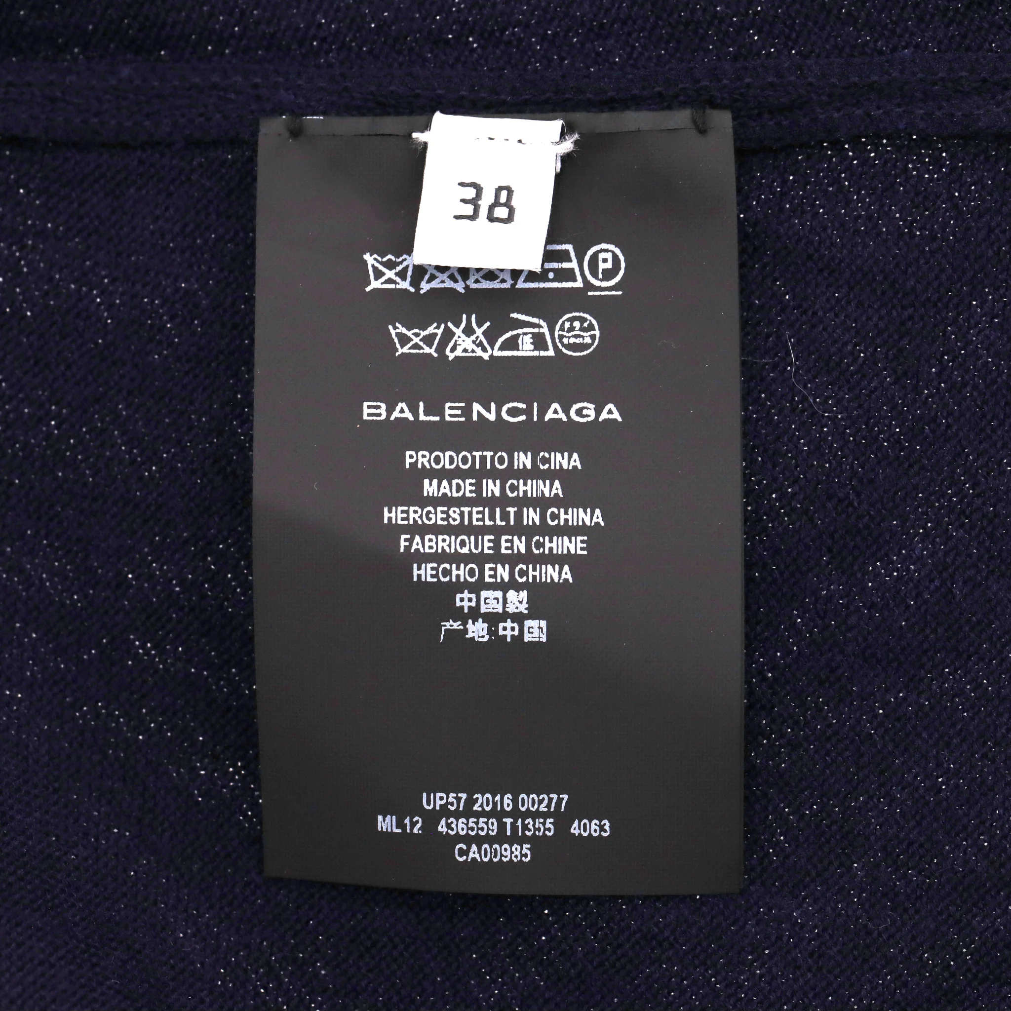 Balenciaga Wool, Silk & Cashmere Blend Asymmetric Dress. Size 38FR - Image 7