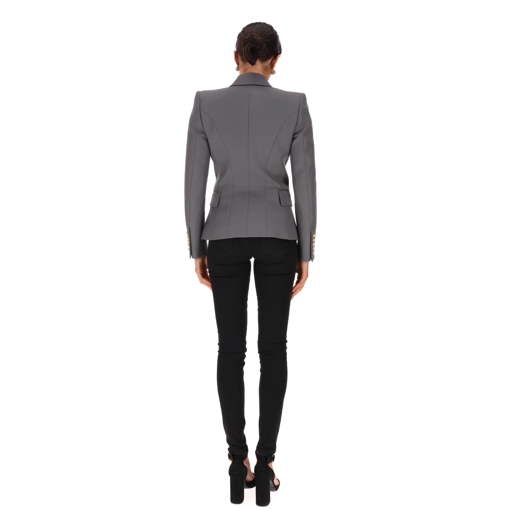 Balmain Double-Breasted Wool Jacket. Size 36FR - Image 4