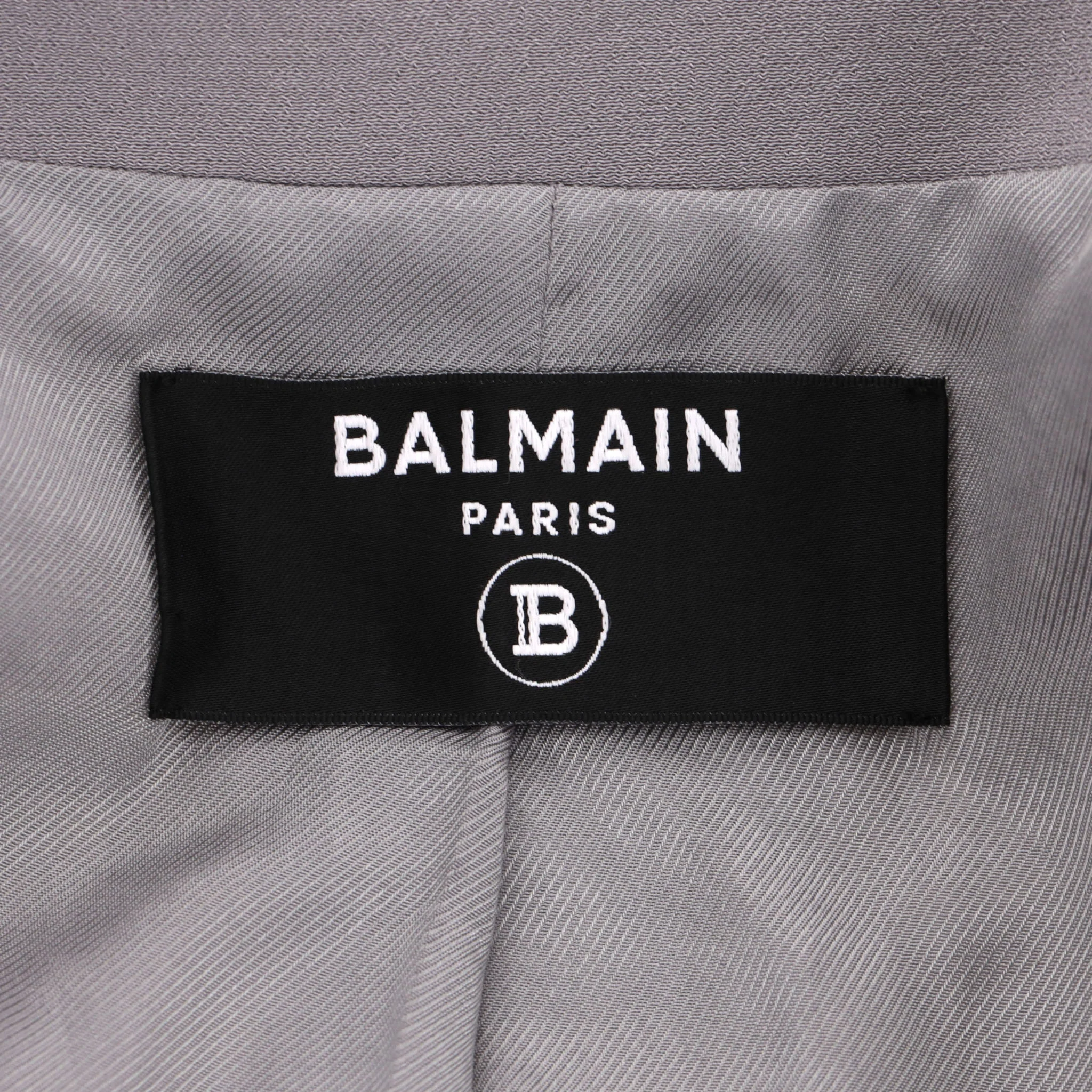 Balmain Fringed Sequin-Embellished Tweed Monogram Blazer. Size 38FR - Image 7