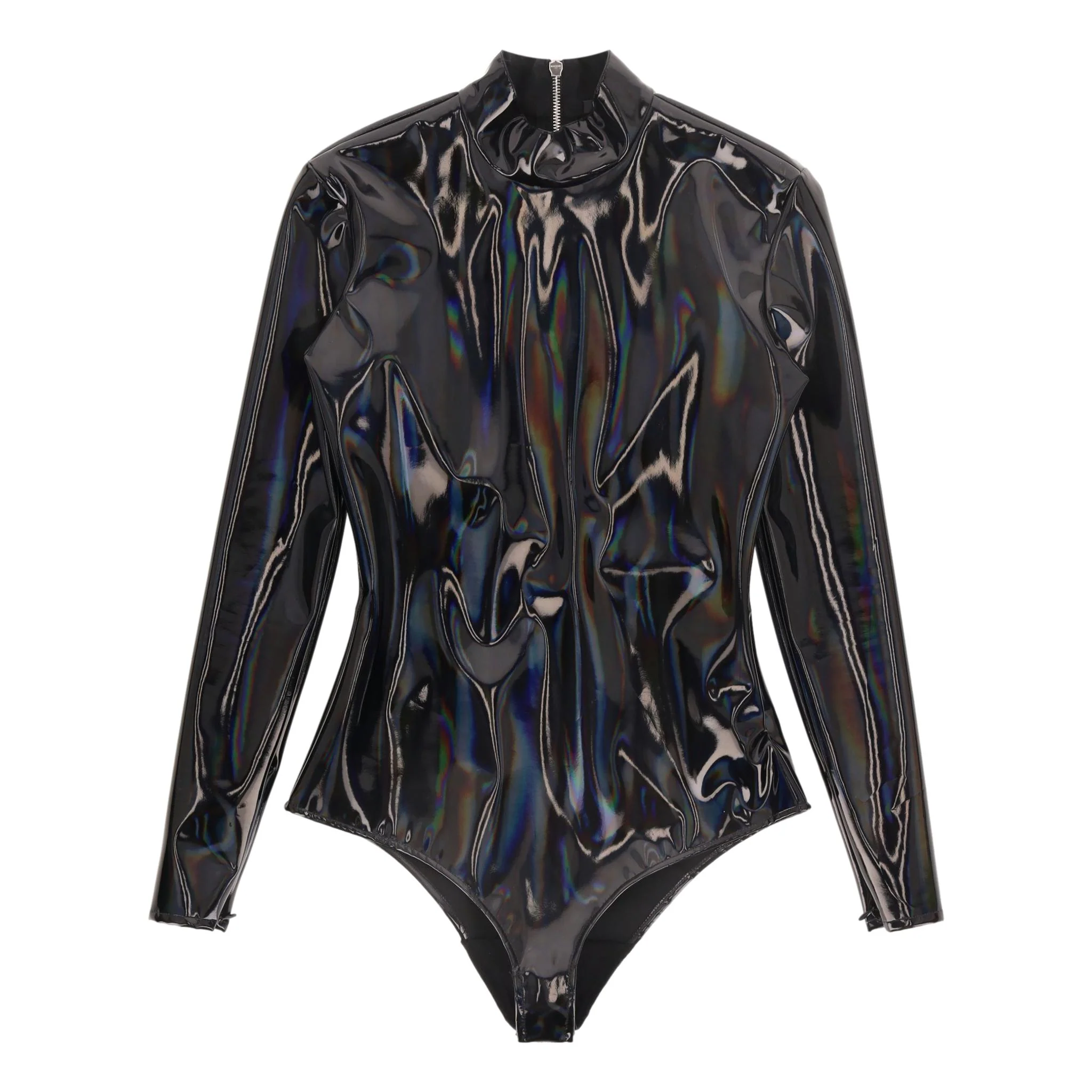 Balmain Iridescent Vinyl Two-Piece Set. Size 36FR - Image 5