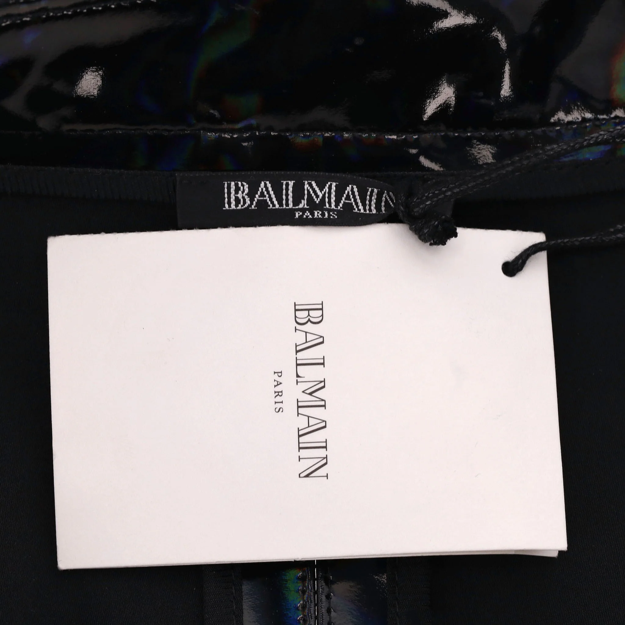 Balmain Iridescent Vinyl Two-Piece Set. Size 36FR - Image 7