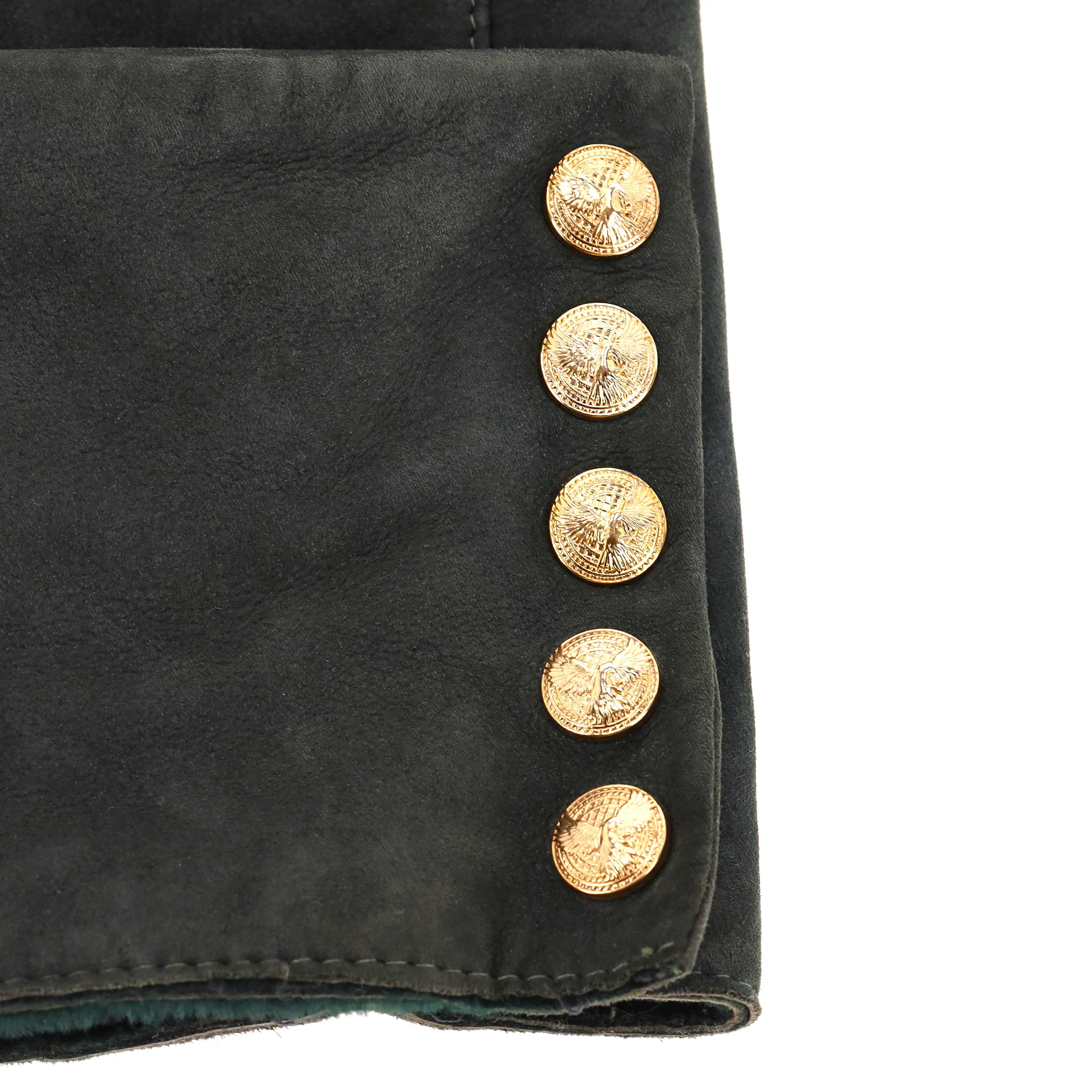 Balmain Lambskin Suede & Shearling Biker Jacket. Size 40FR - Image 5