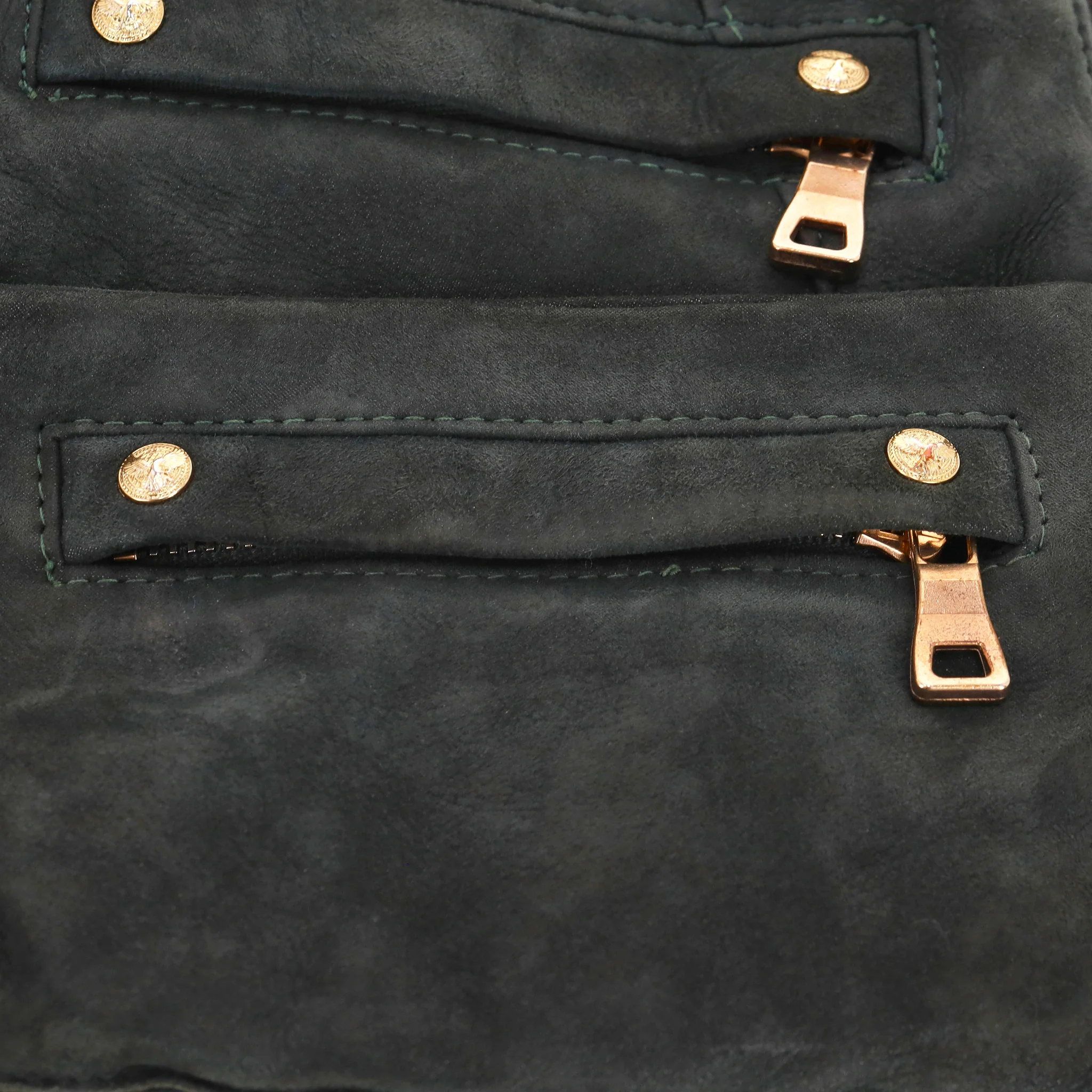 Balmain Lambskin Suede & Shearling Biker Jacket. Size 40FR - Image 9