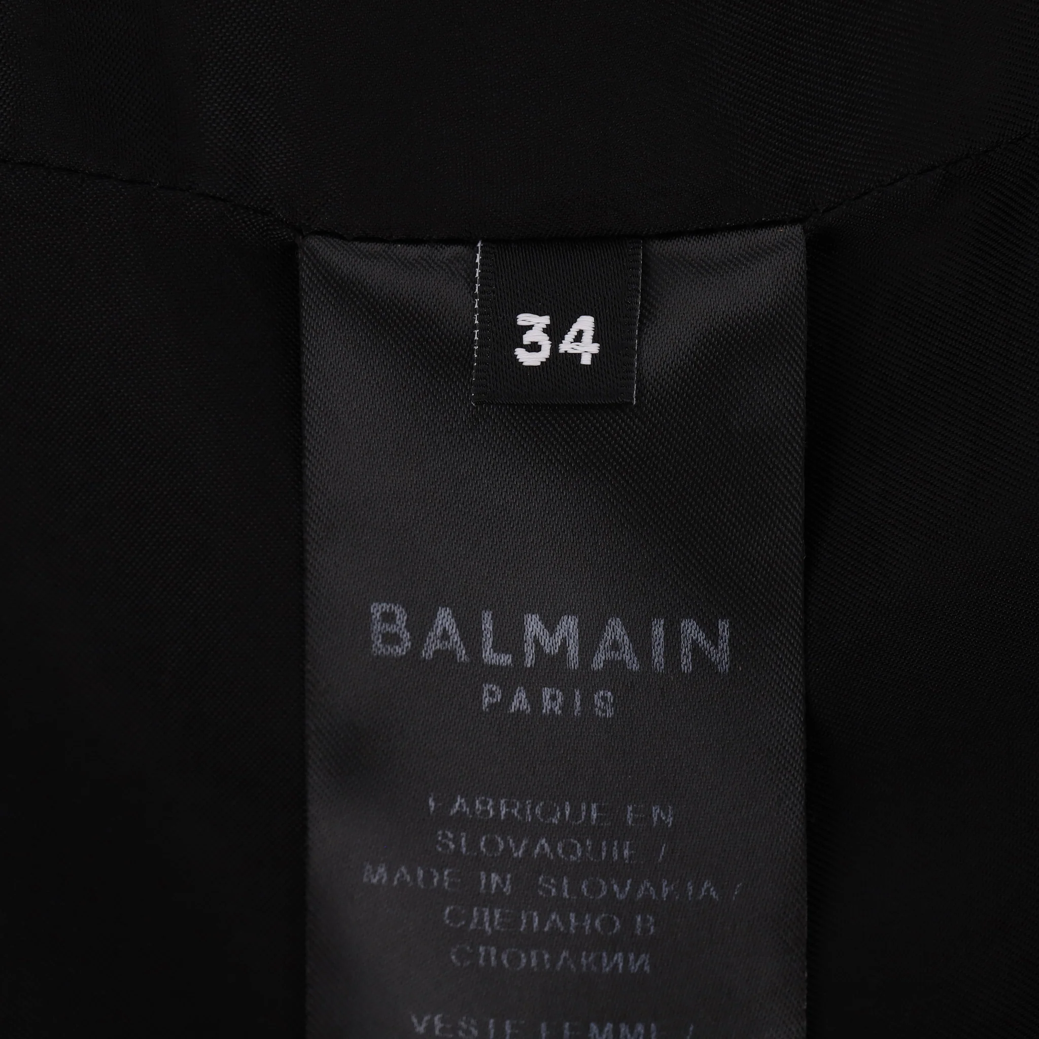 Balmain Tailored Double-Breasted Silk Jacket. Size 34FR - Image 7
