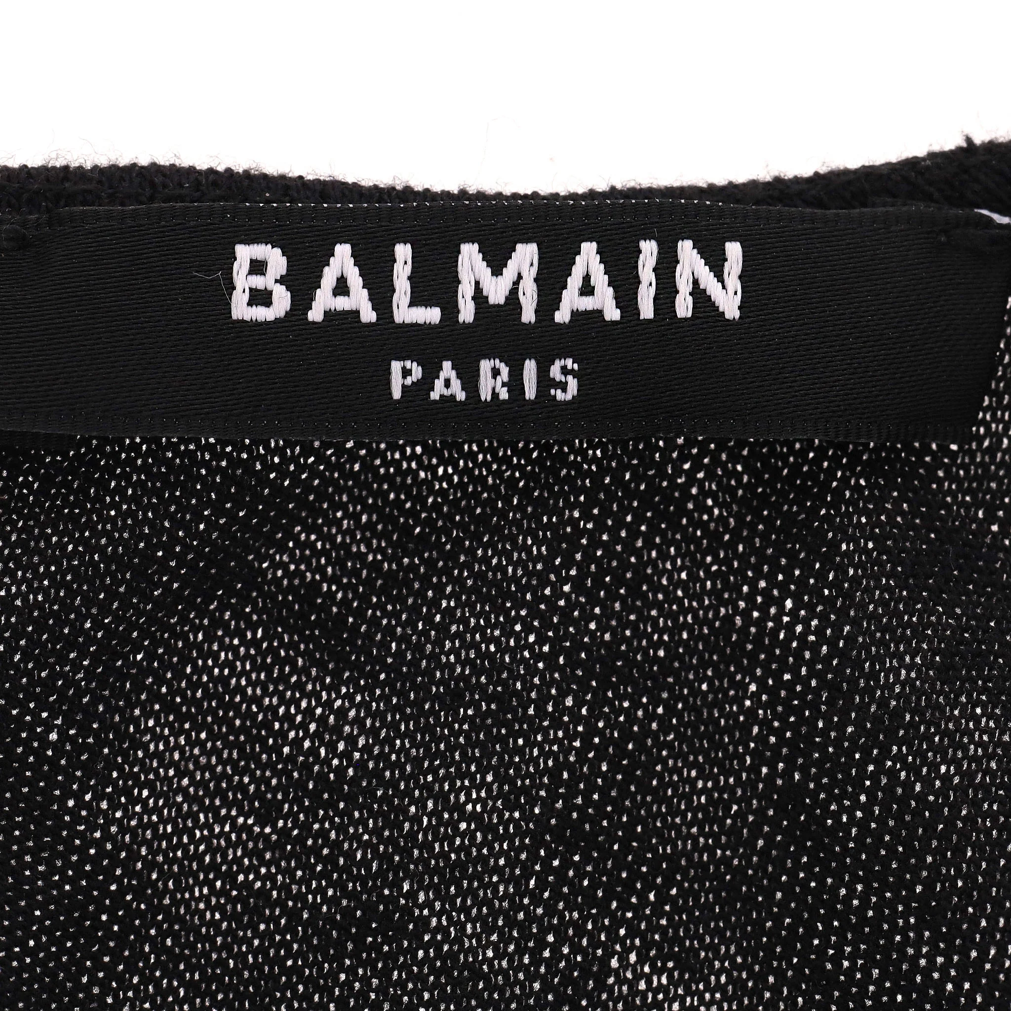 Balmain Cotton Blend Twist-Detail Cropped Top. Size 36FR - Image 7