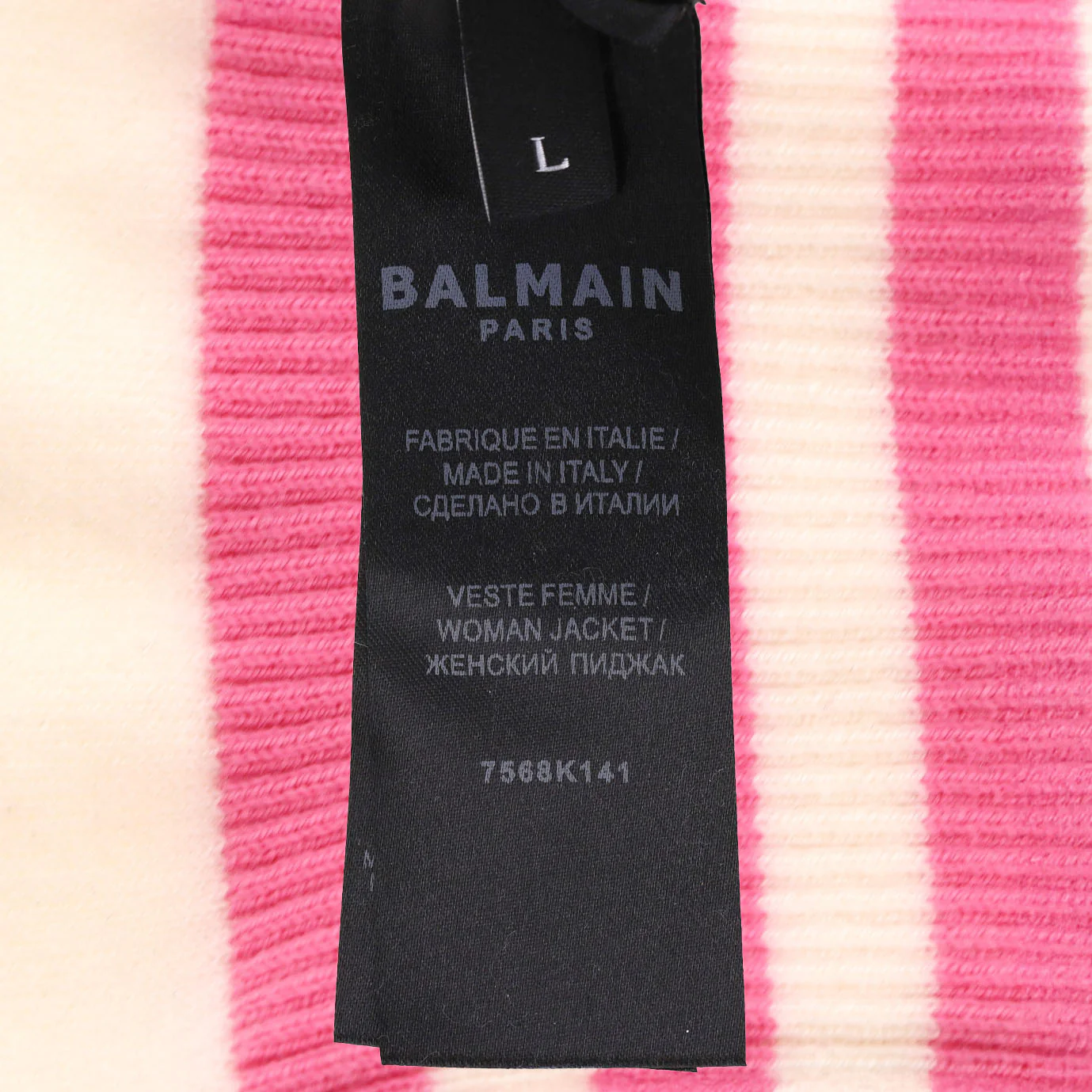 Balmain Wool Logo Cardigan. Size L - Image 8