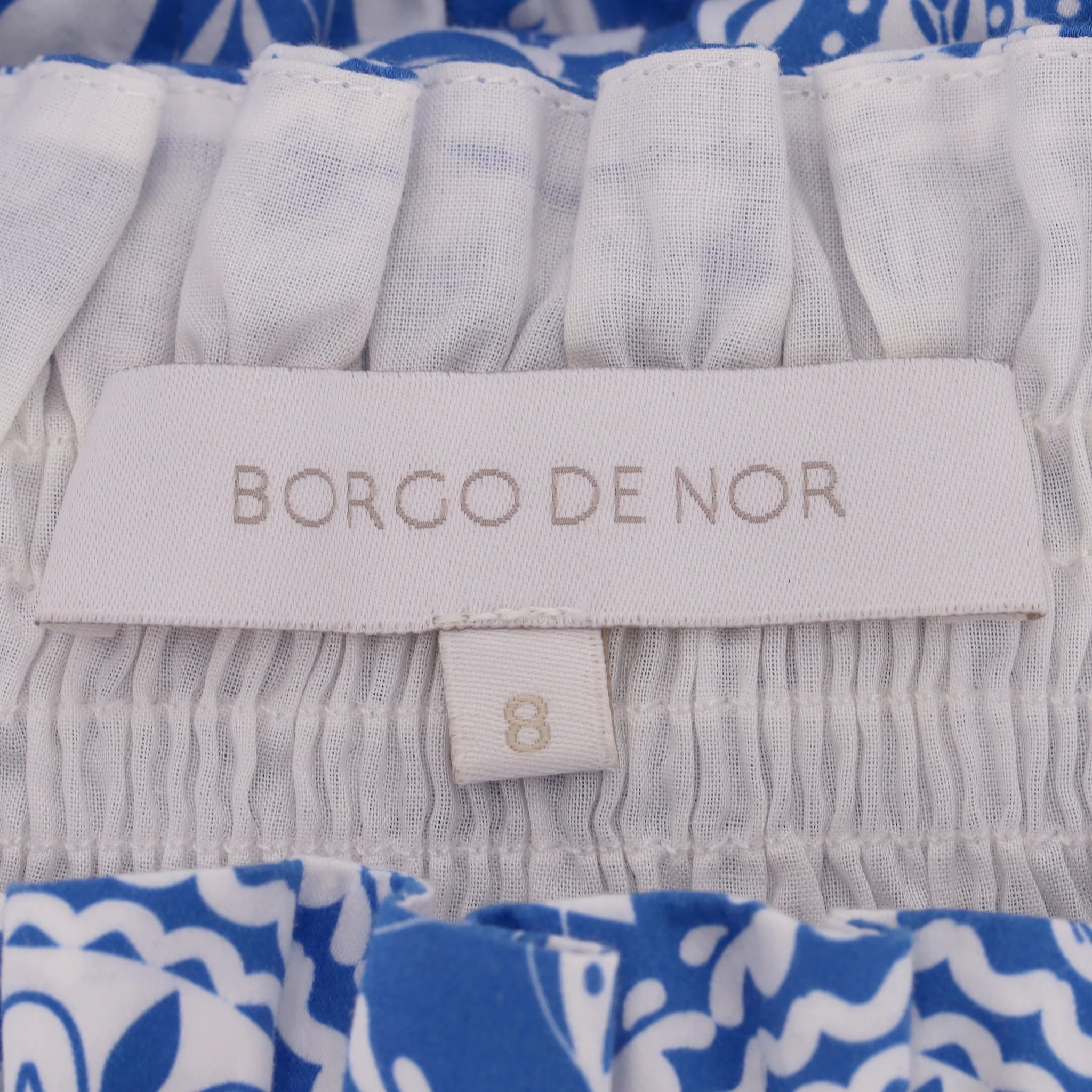 Borgo De Nor Off-Shoulder Tiered Cotton Dress. Size 8UK - Image 5