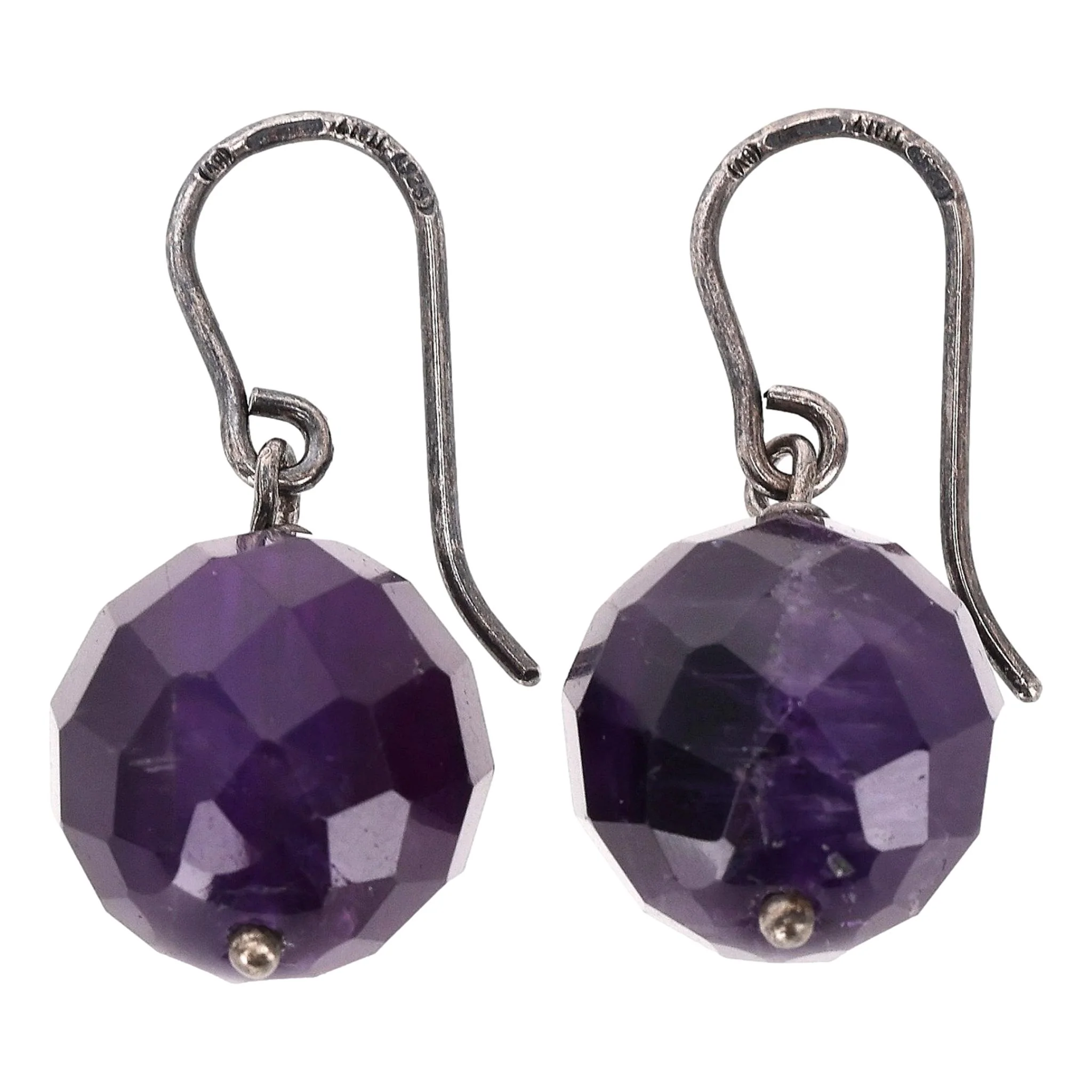 Bottega Veneta Amethyst Beaded Necklace & Matching Earrings Set - Image 4
