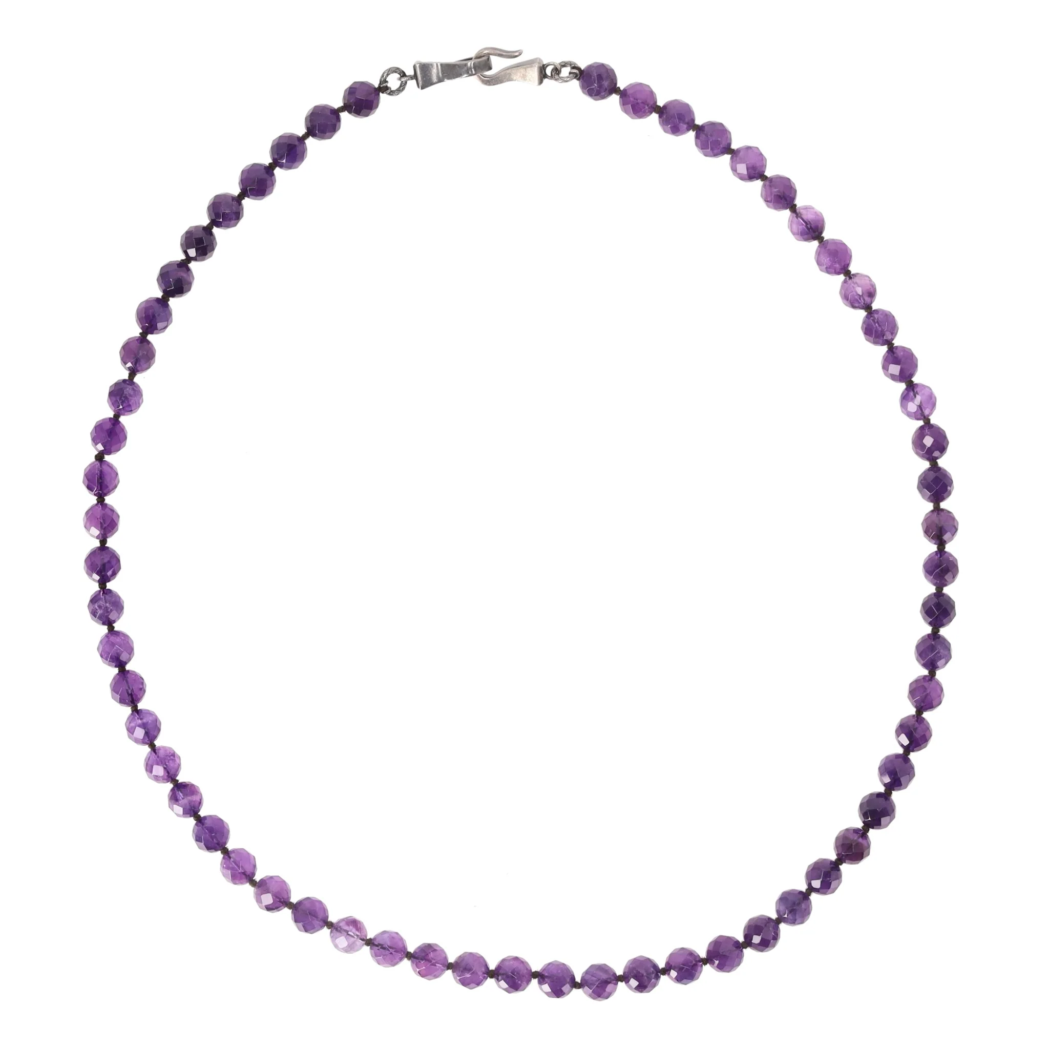 Bottega Veneta Amethyst Beaded Necklace & Matching Earrings Set - Image 5