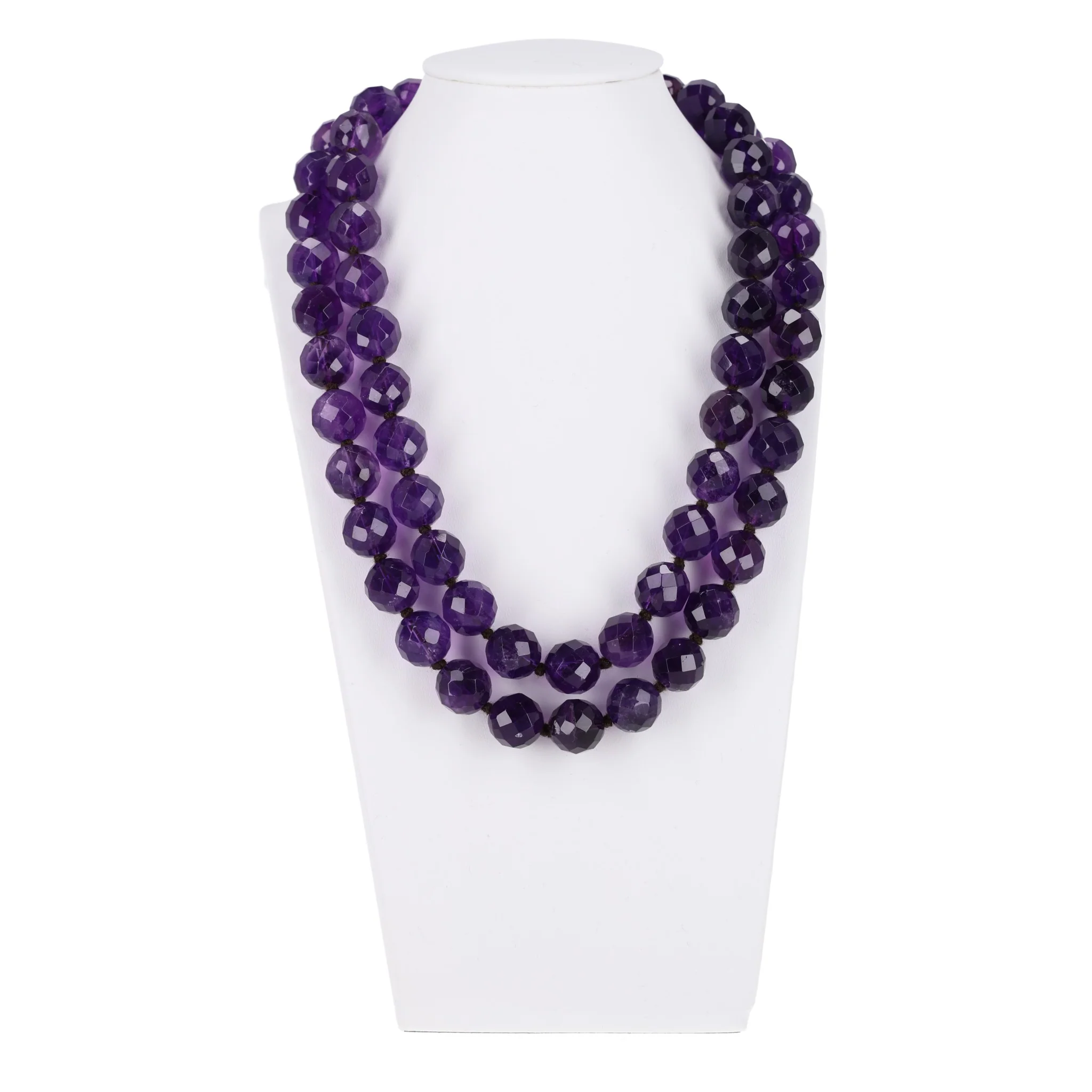 Bottega Veneta Amethyst Beaded Necklace & Matching Earrings Set - Image 6