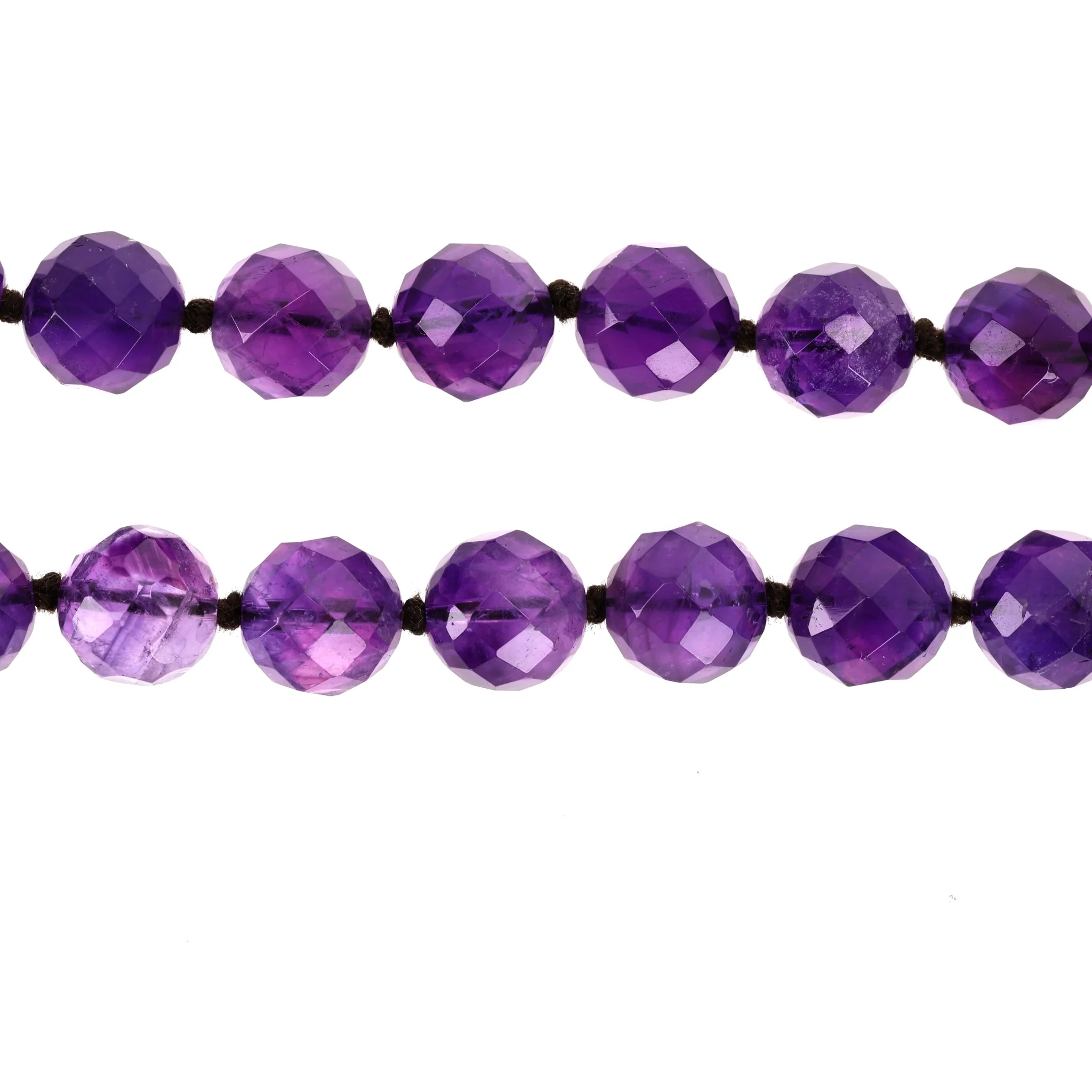 Bottega Veneta Amethyst Beaded Necklace & Matching Earrings Set - Image 7