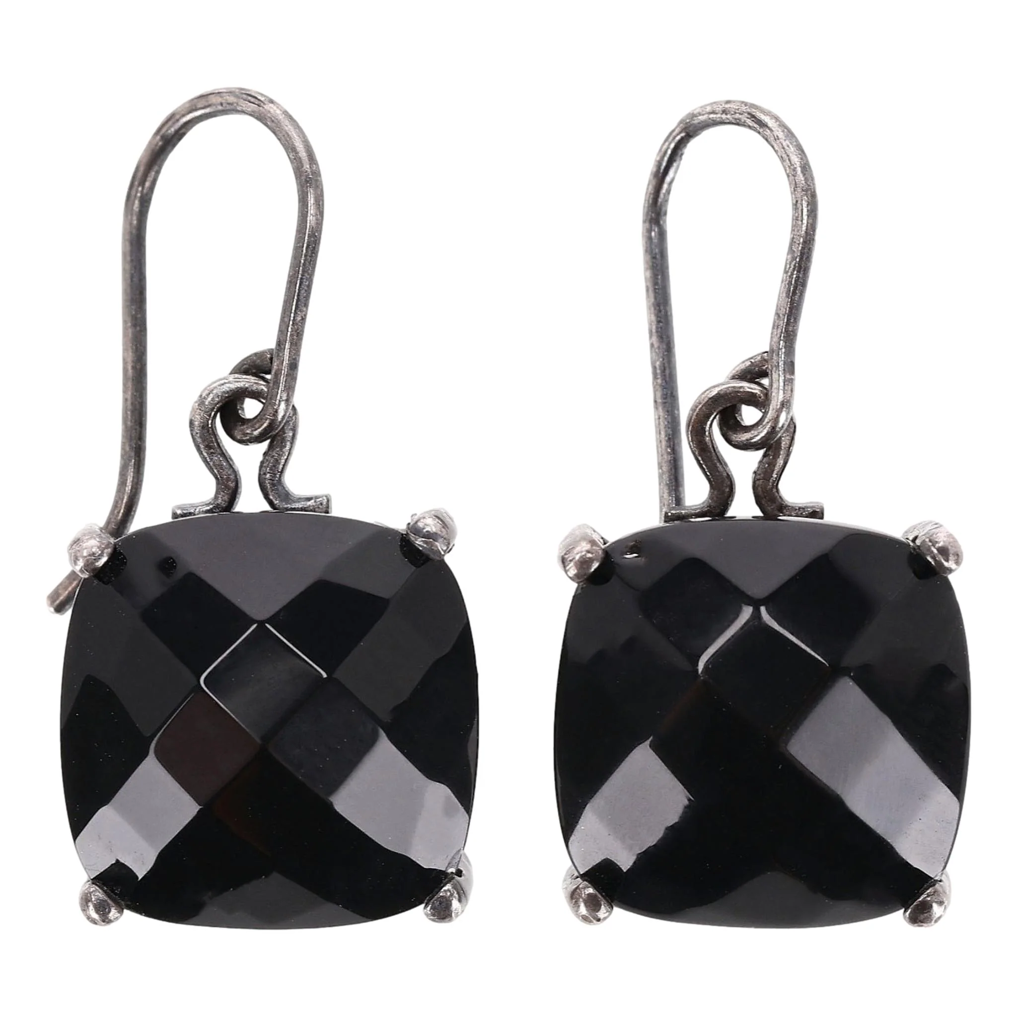 Bottega Veneta Amythest, Rose Quartz, Sterling Silver & Wood Necklace with Onyx Faceted Drop Earrings - Image 4