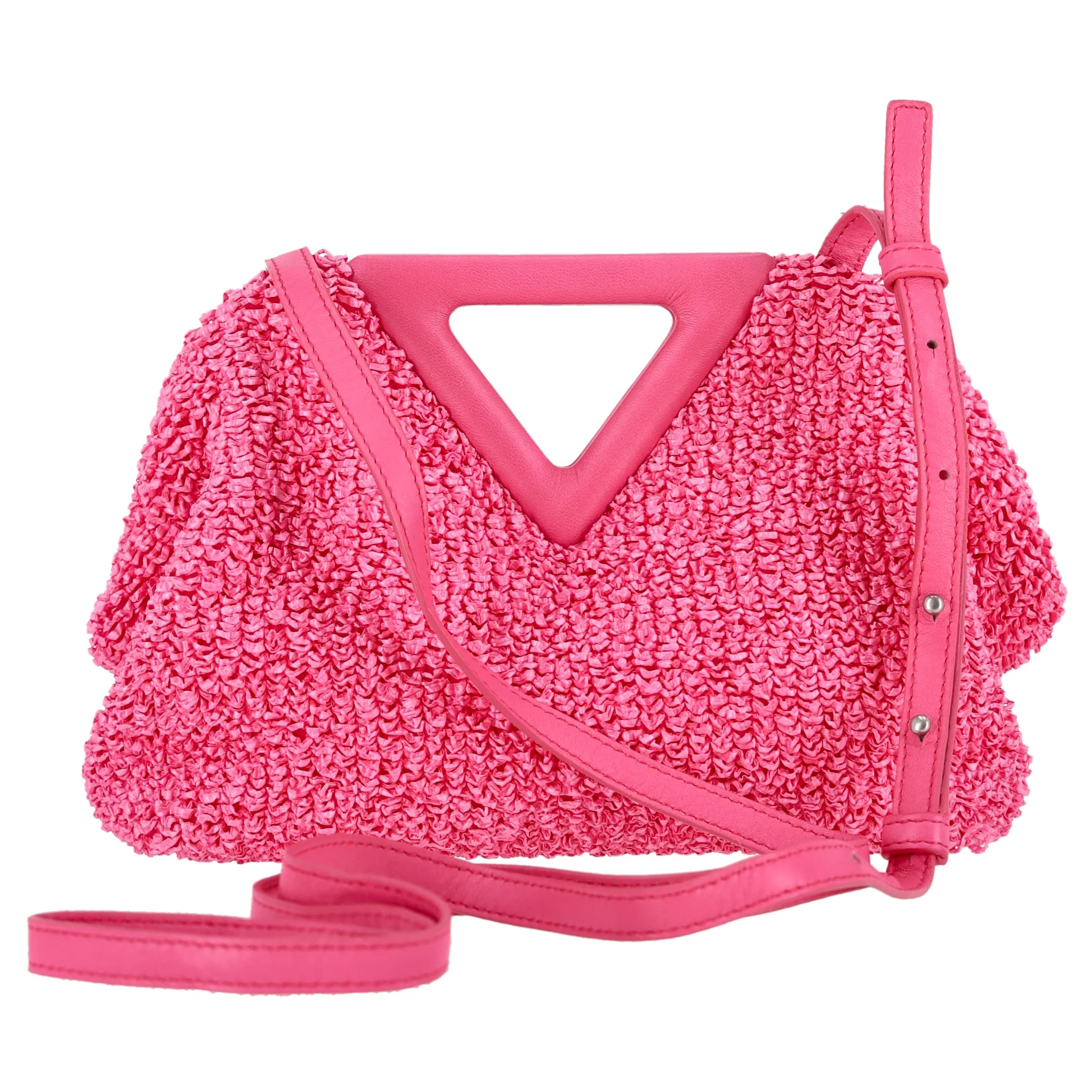 Bottega Veneta Curly Raffia Point Crossbody or Top Handle Carry Bag