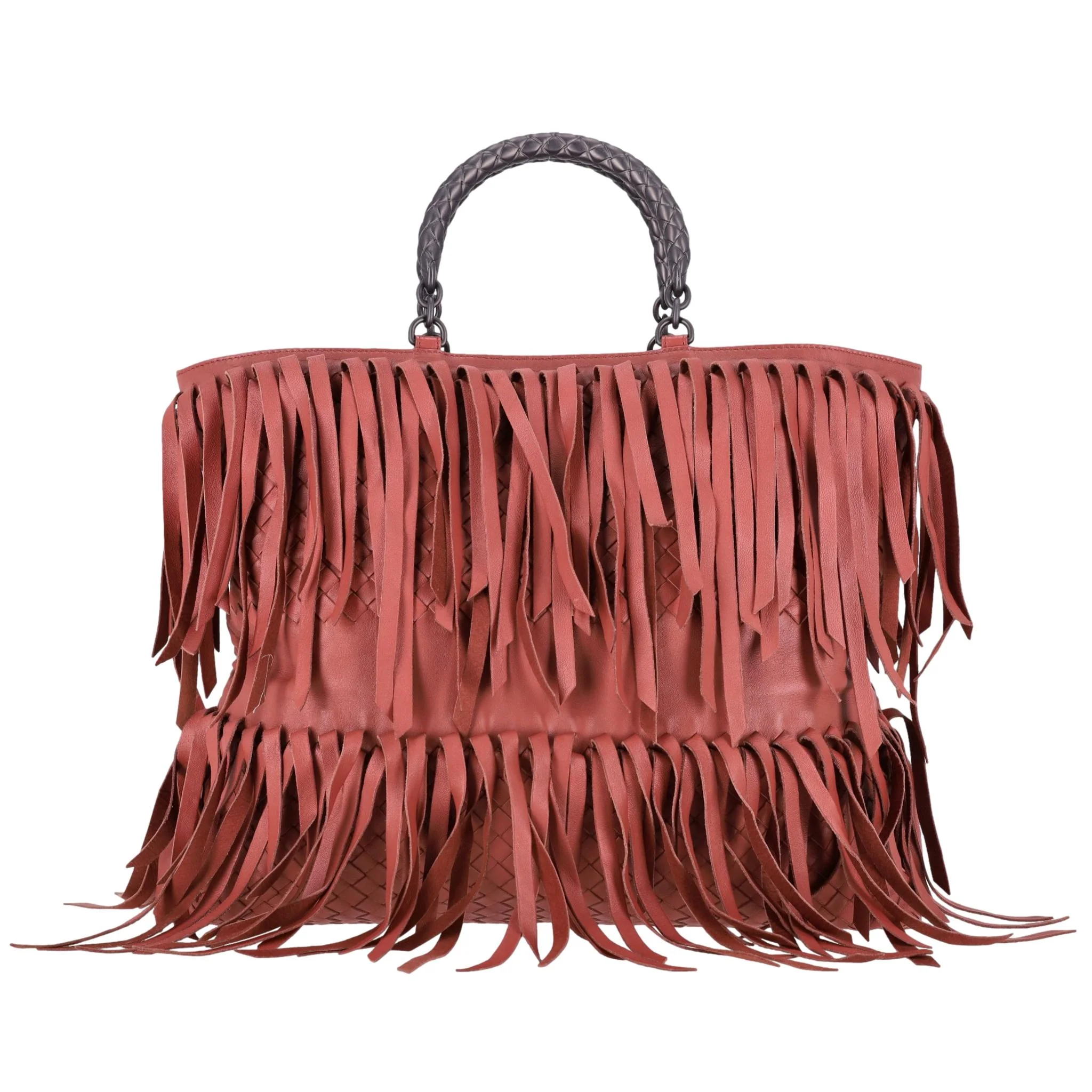 Bottega Veneta Fringe Intrecciato Leather Tote Bag - Image 2