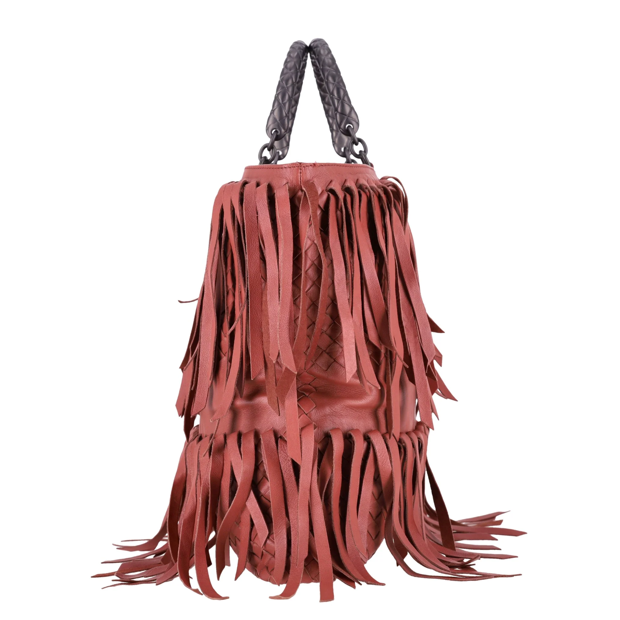 Bottega Veneta Fringe Intrecciato Leather Tote Bag - Image 3