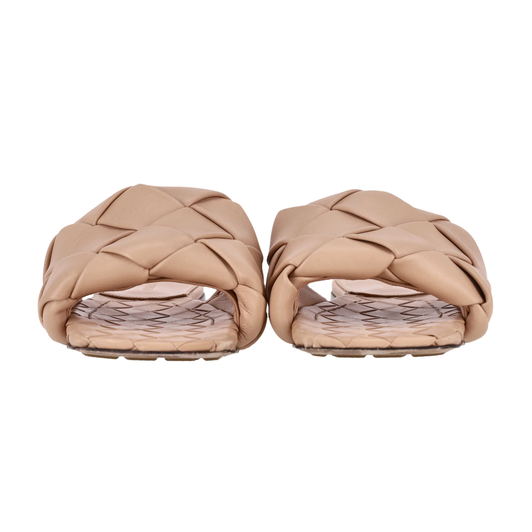 Bottega Veneta Intrecciato Leather Lido Sandals. Size 35 - Image 4
