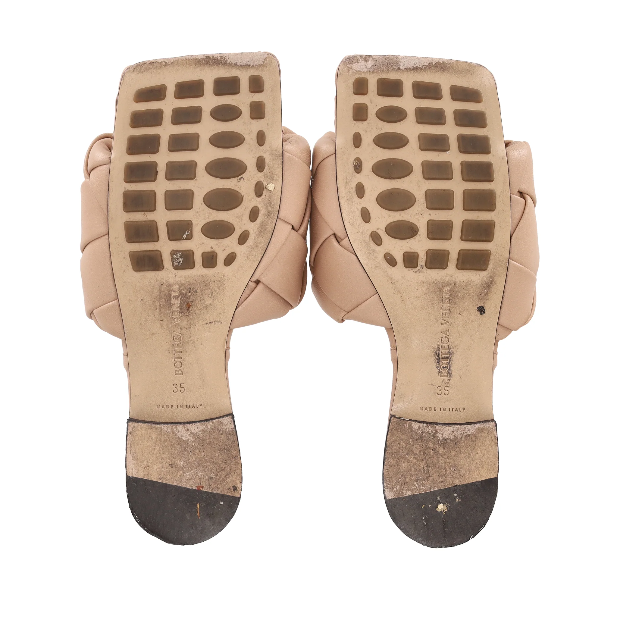 Bottega Veneta Intrecciato Leather Lido Sandals. Size 35 - Image 7