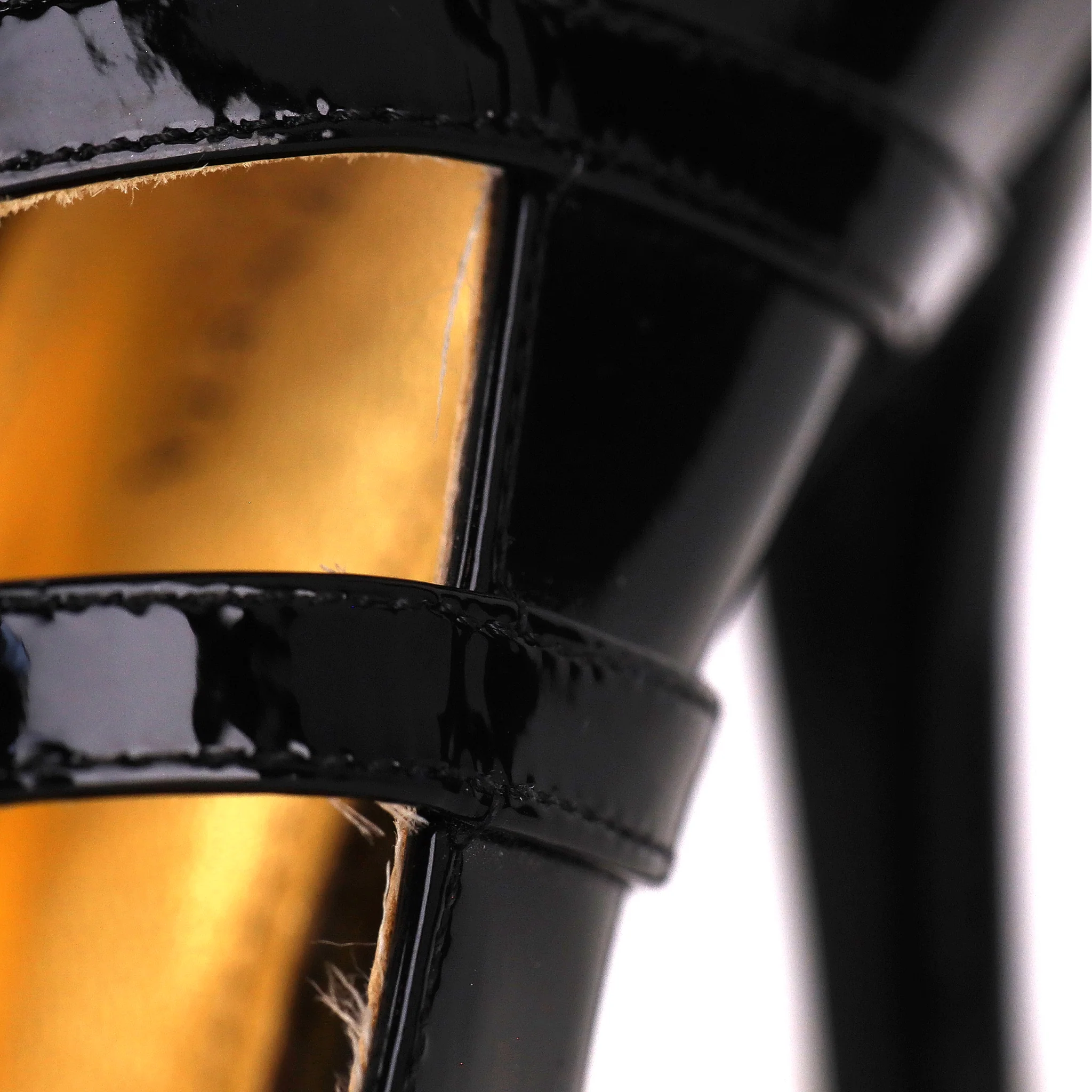 Bottega Veneta Triple-Strap Patent Leather Heels. Size 36.5 - Image 12