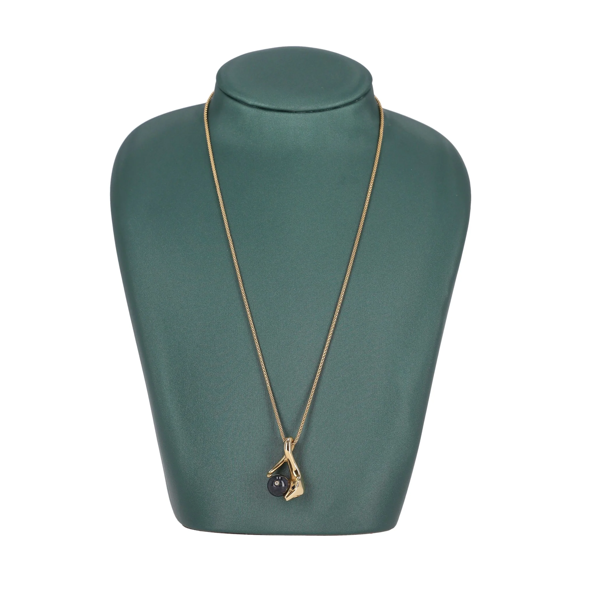 Boucheron 18k Gold Jade & Diamond Serpent Necklace - Image 5