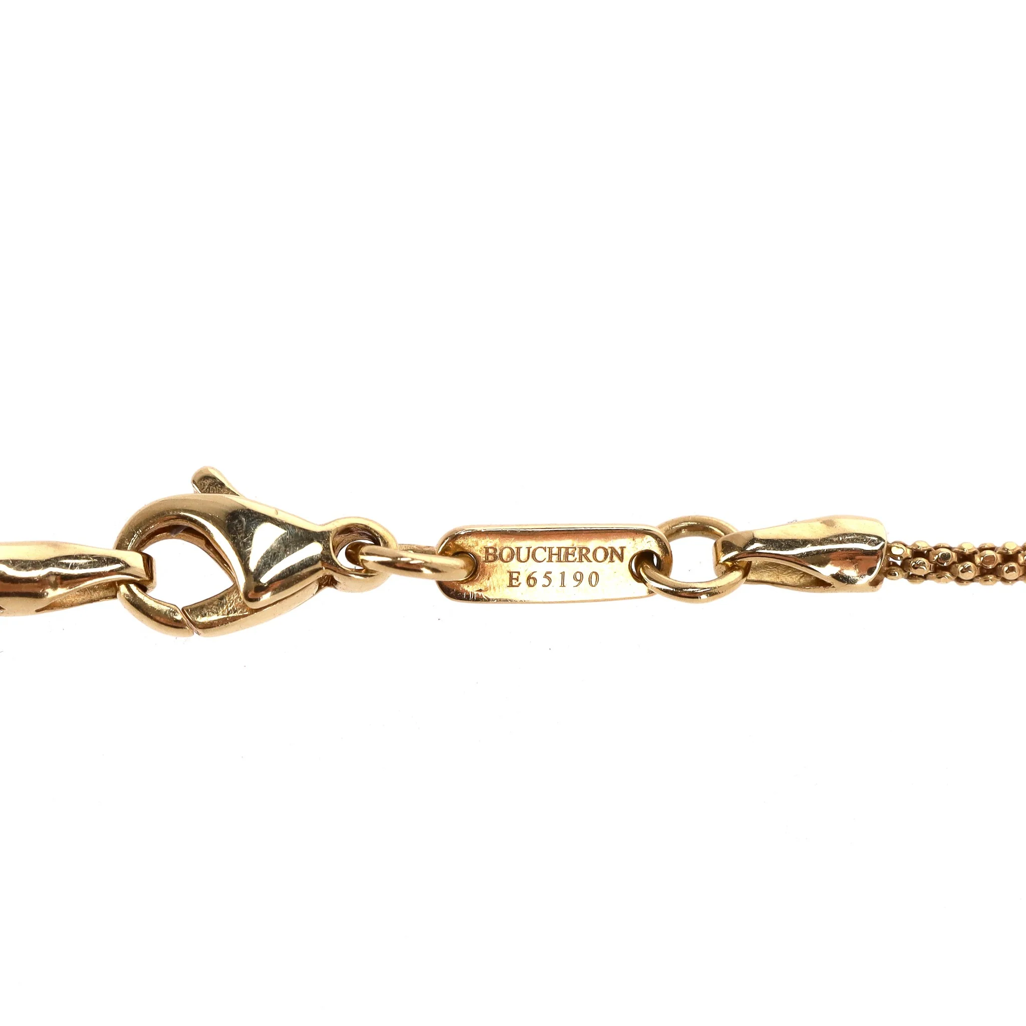 Boucheron 18k Gold Jade & Diamond Serpent Necklace - Image 8