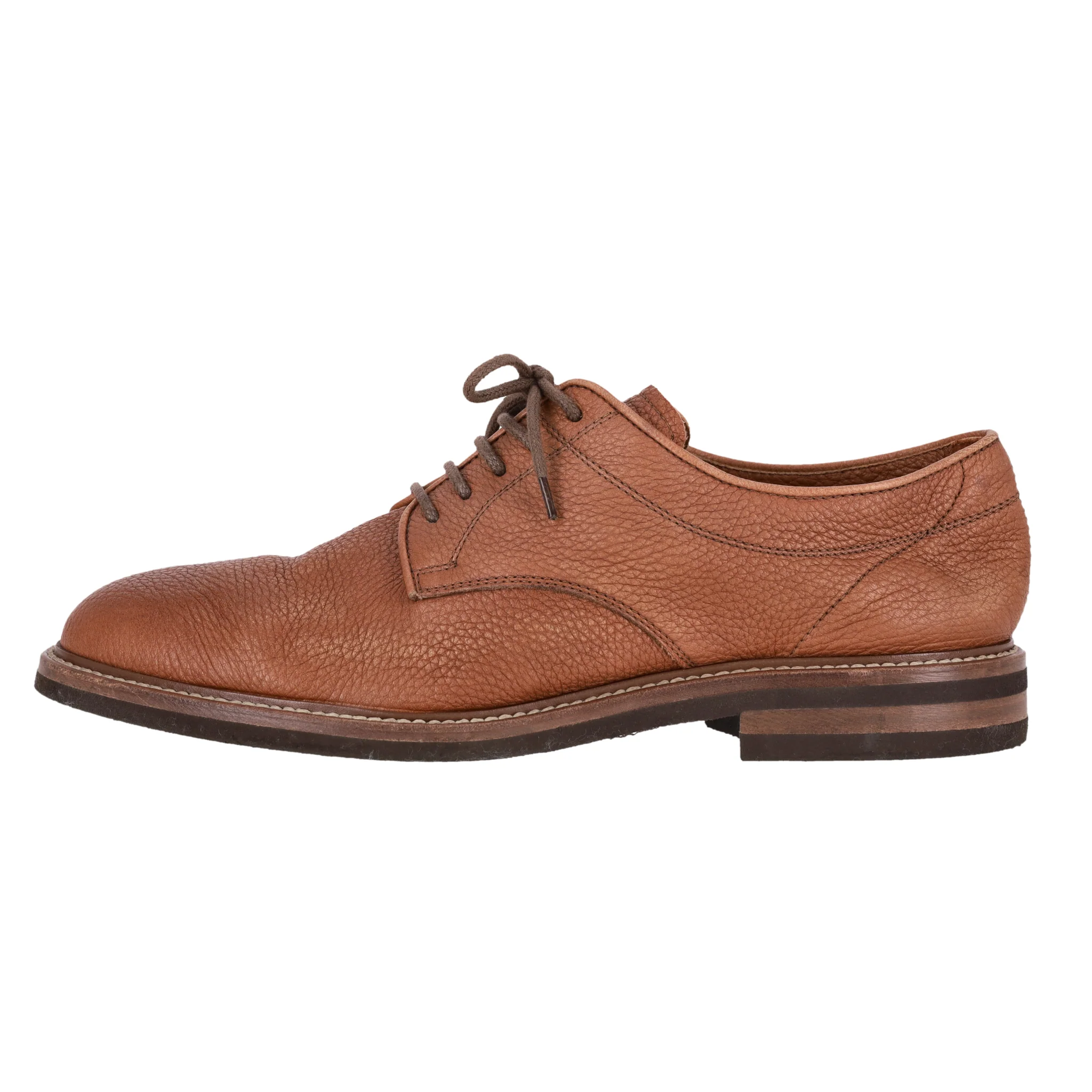 Brunello Cuccinelli Grained Leather Derby Shoes. Size 42 - Image 3