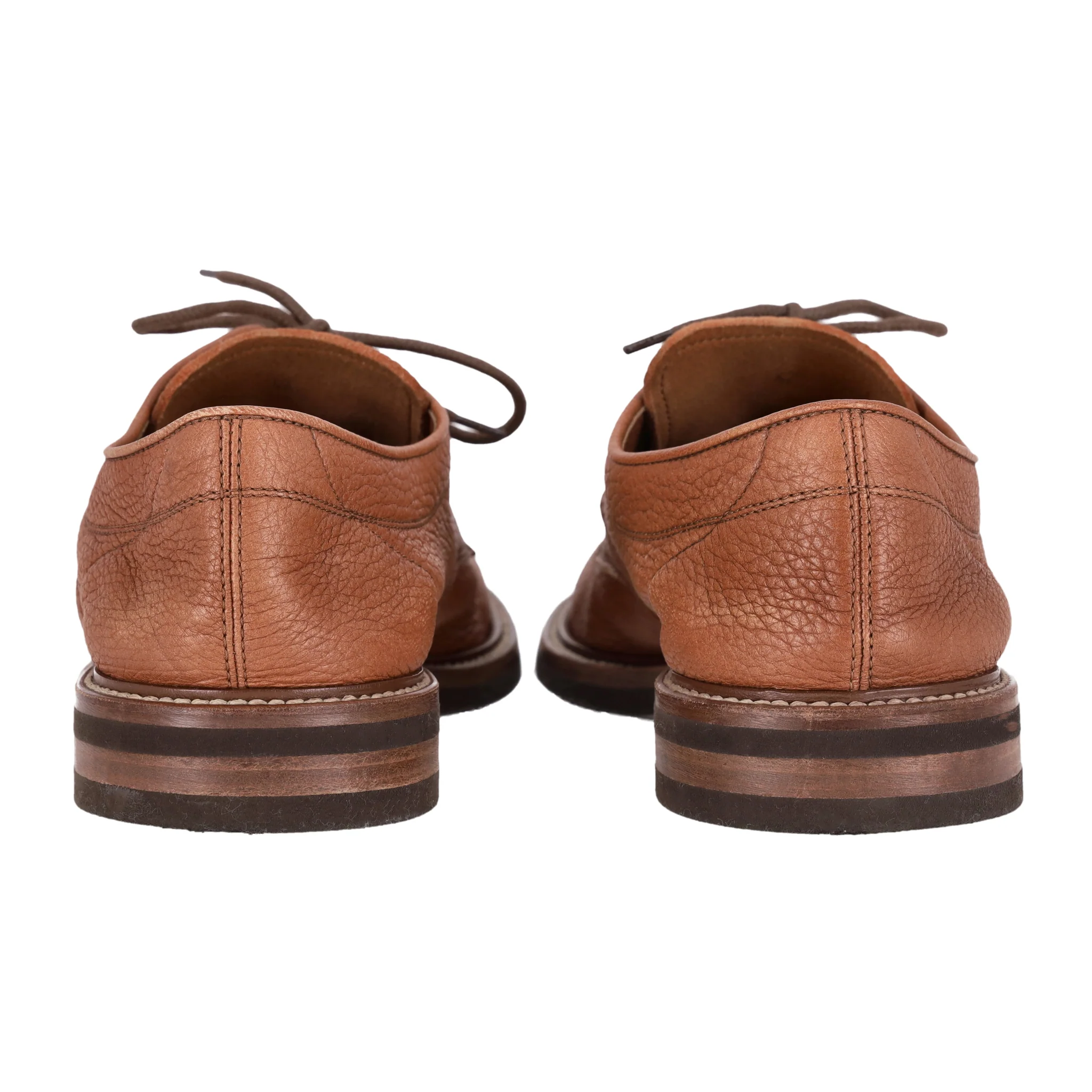 Brunello Cuccinelli Grained Leather Derby Shoes. Size 42 - Image 4