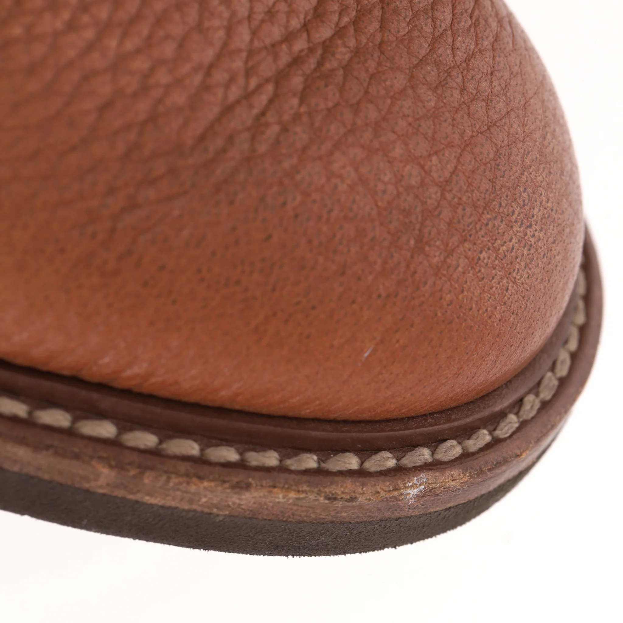 Brunello Cuccinelli Grained Leather Derby Shoes. Size 42 - Image 8