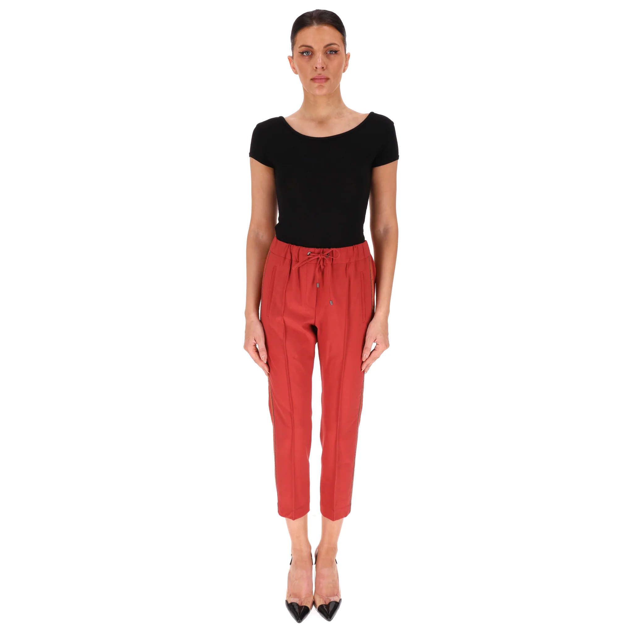Brunello Cucinelli Virgin Wool Side Stripe Joggers/Trousers. Size 40IT - Image 2