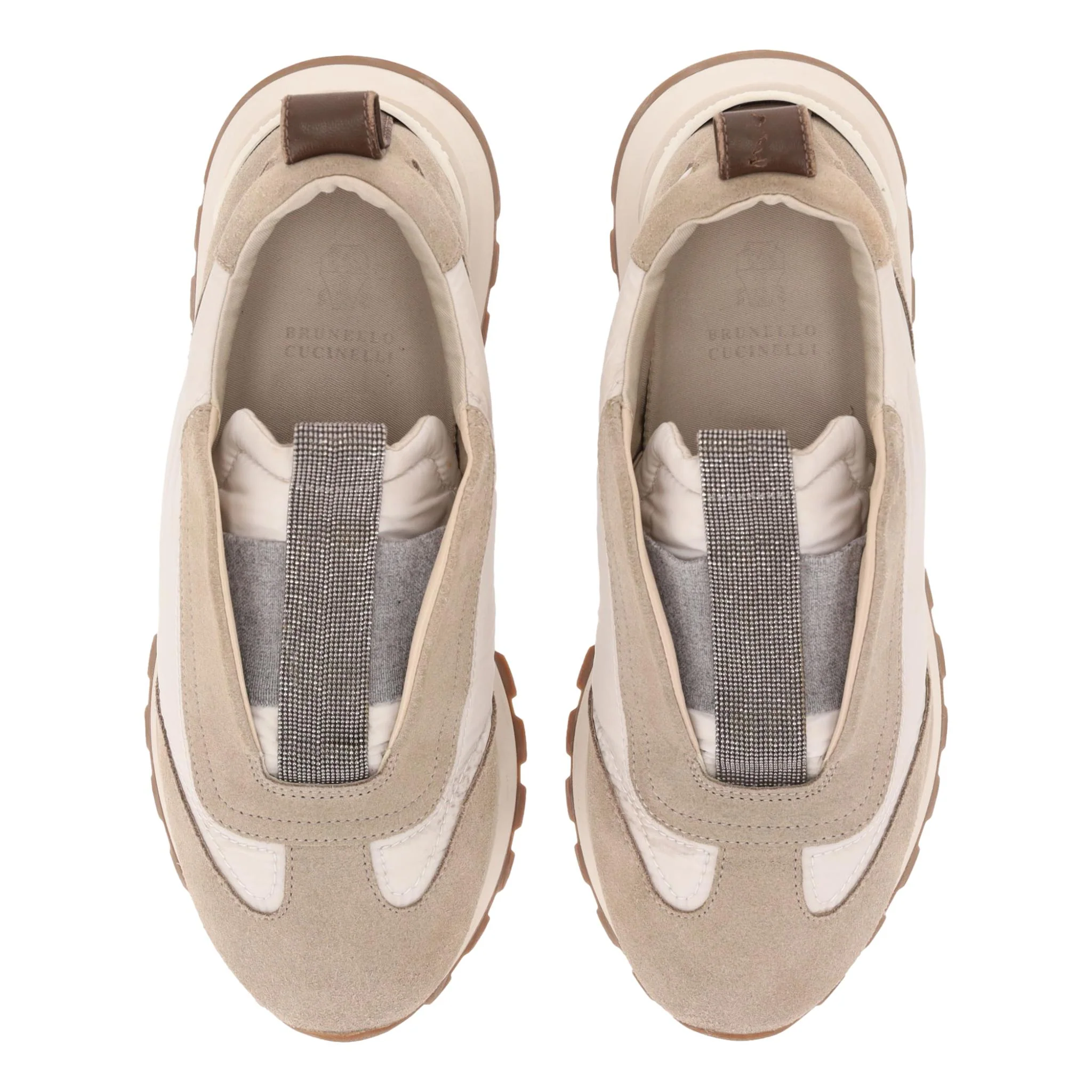 Brunello Cucinelli Monili Bead Emebellished Suede Sneakers. Size 37