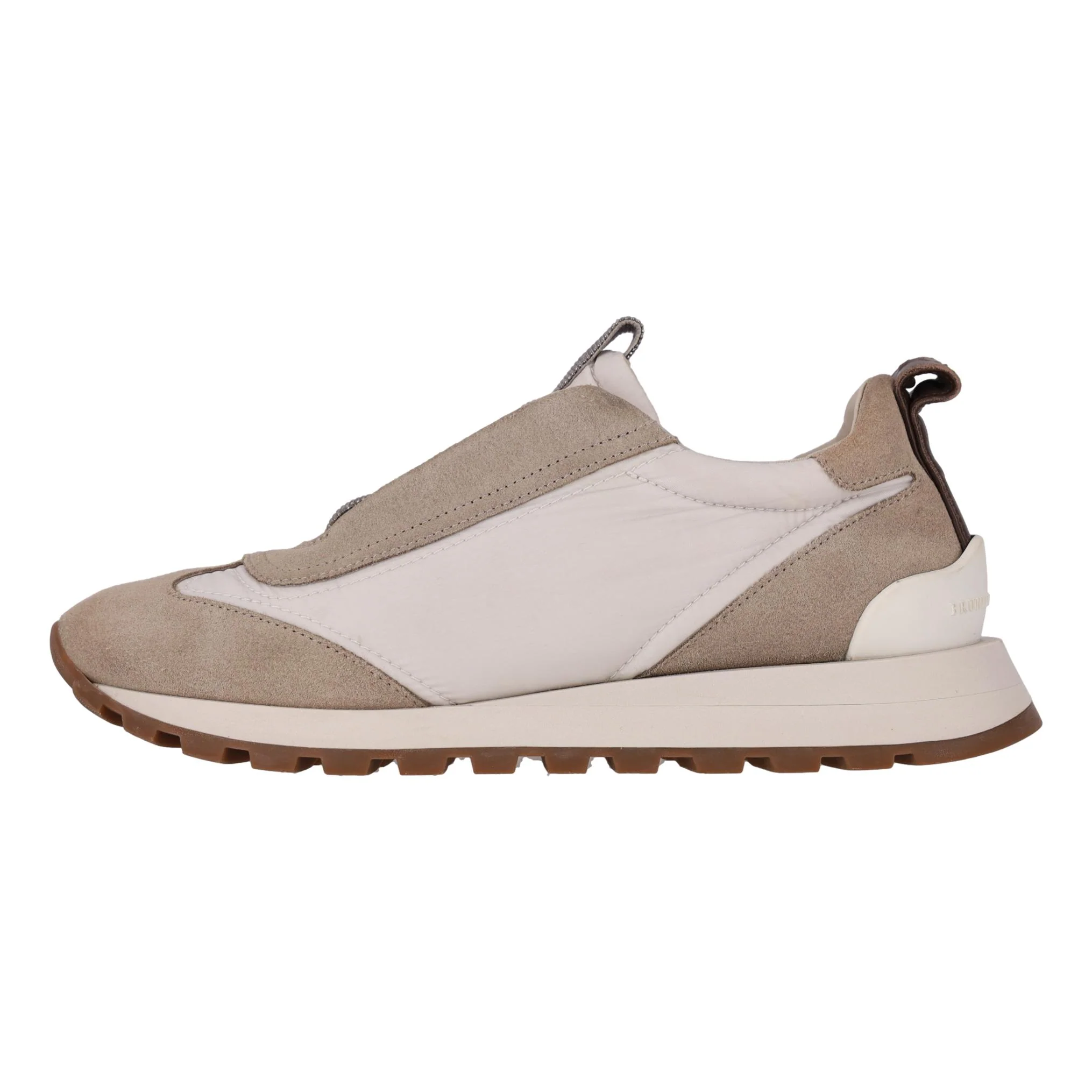 Brunello Cucinelli Monili Bead Emebellished Suede Sneakers. Size 37 - Image 2