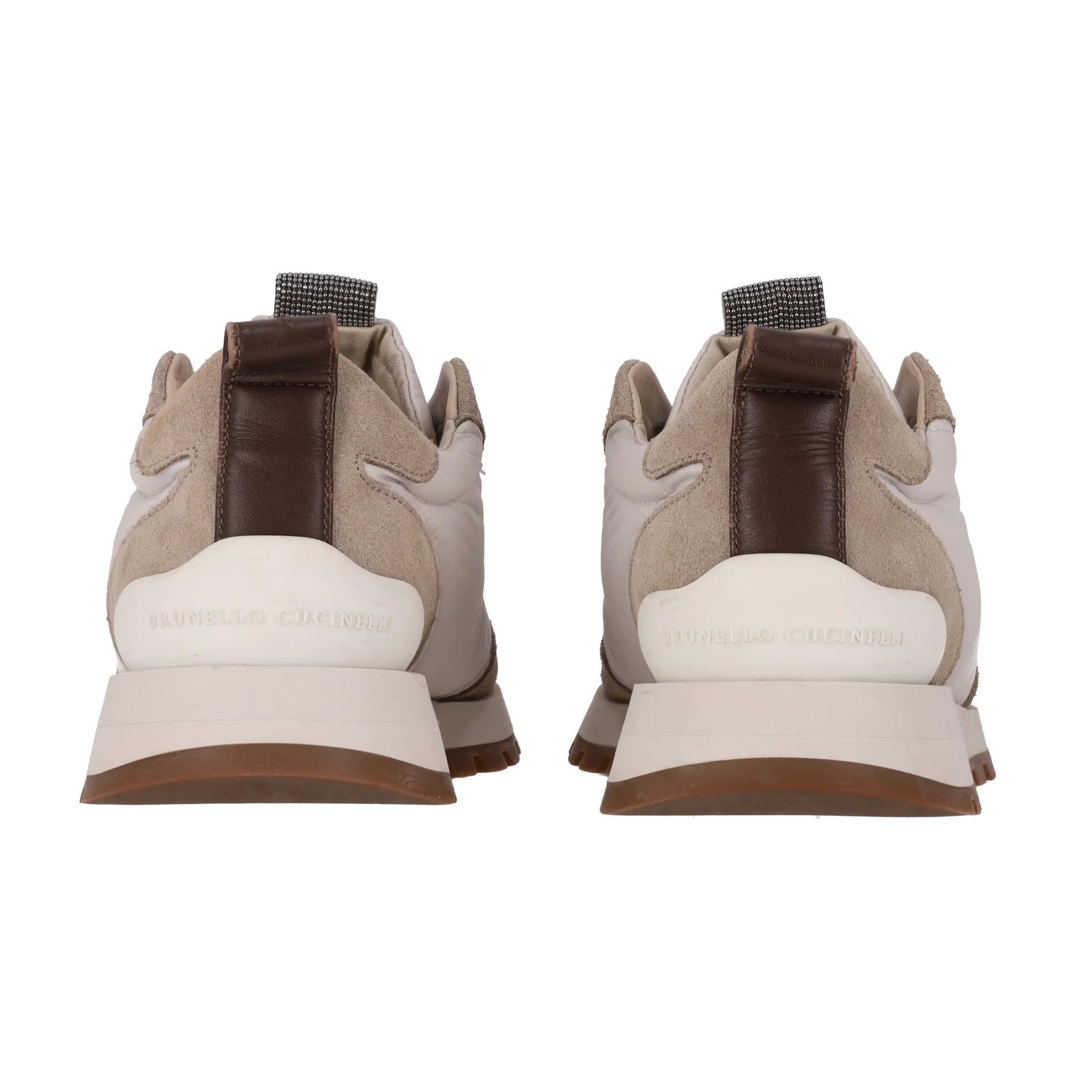 Brunello Cucinelli Monili Bead Emebellished Suede Sneakers. Size 37 - Image 3