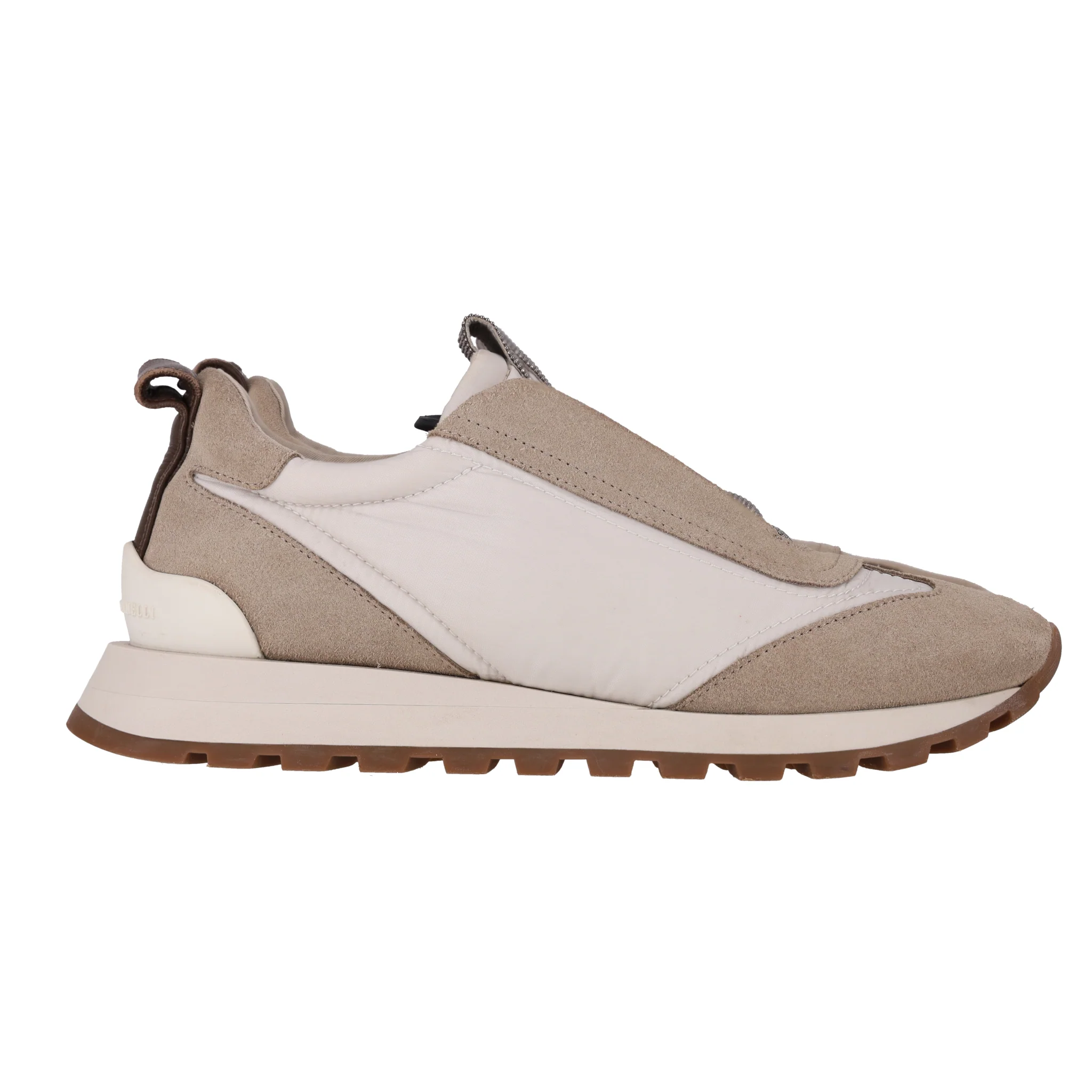 Brunello Cucinelli Monili Bead Emebellished Suede Sneakers. Size 37 - Image 4