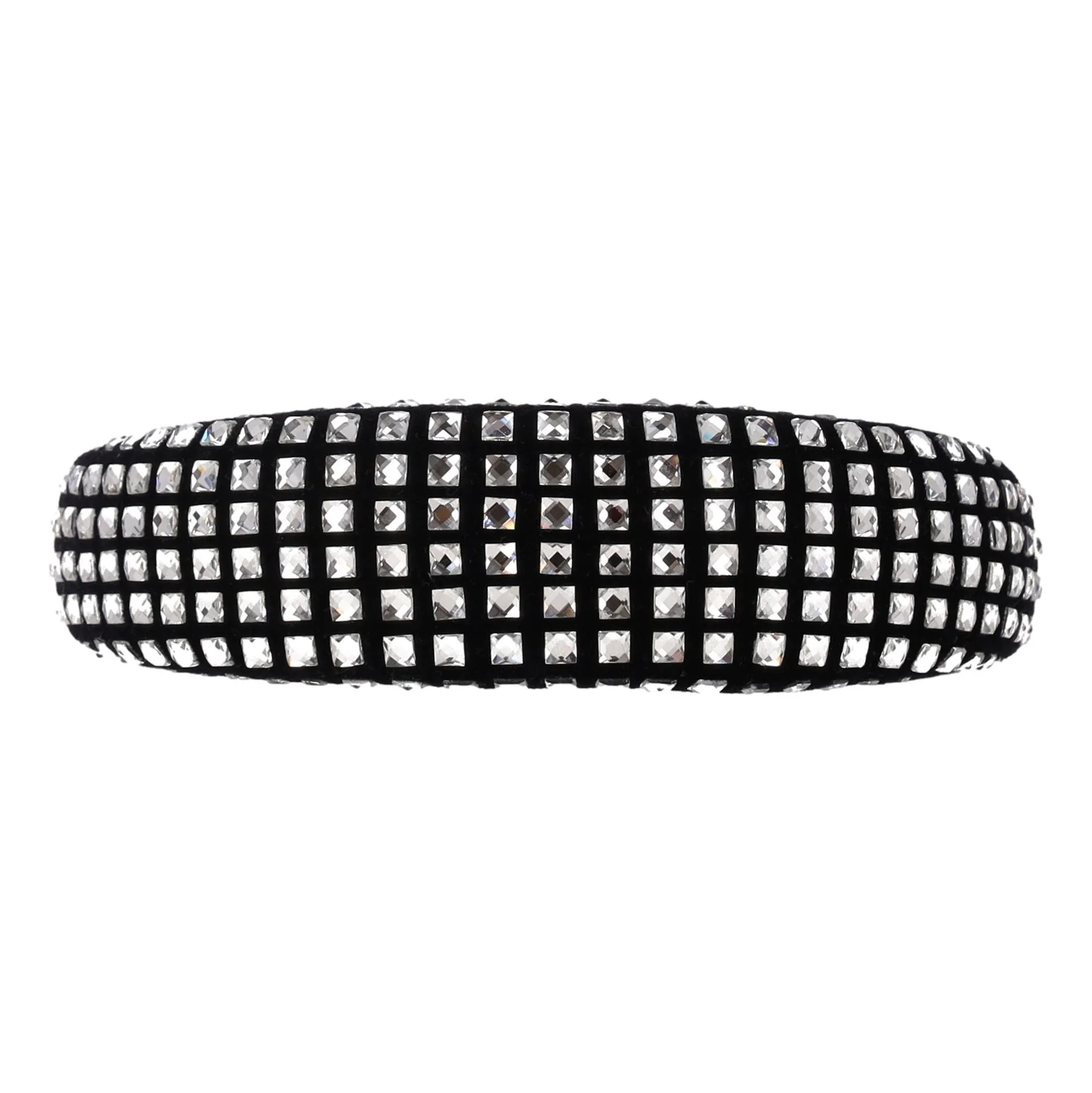 Burberry Crystal Embellished Velvet Headband - Image 2