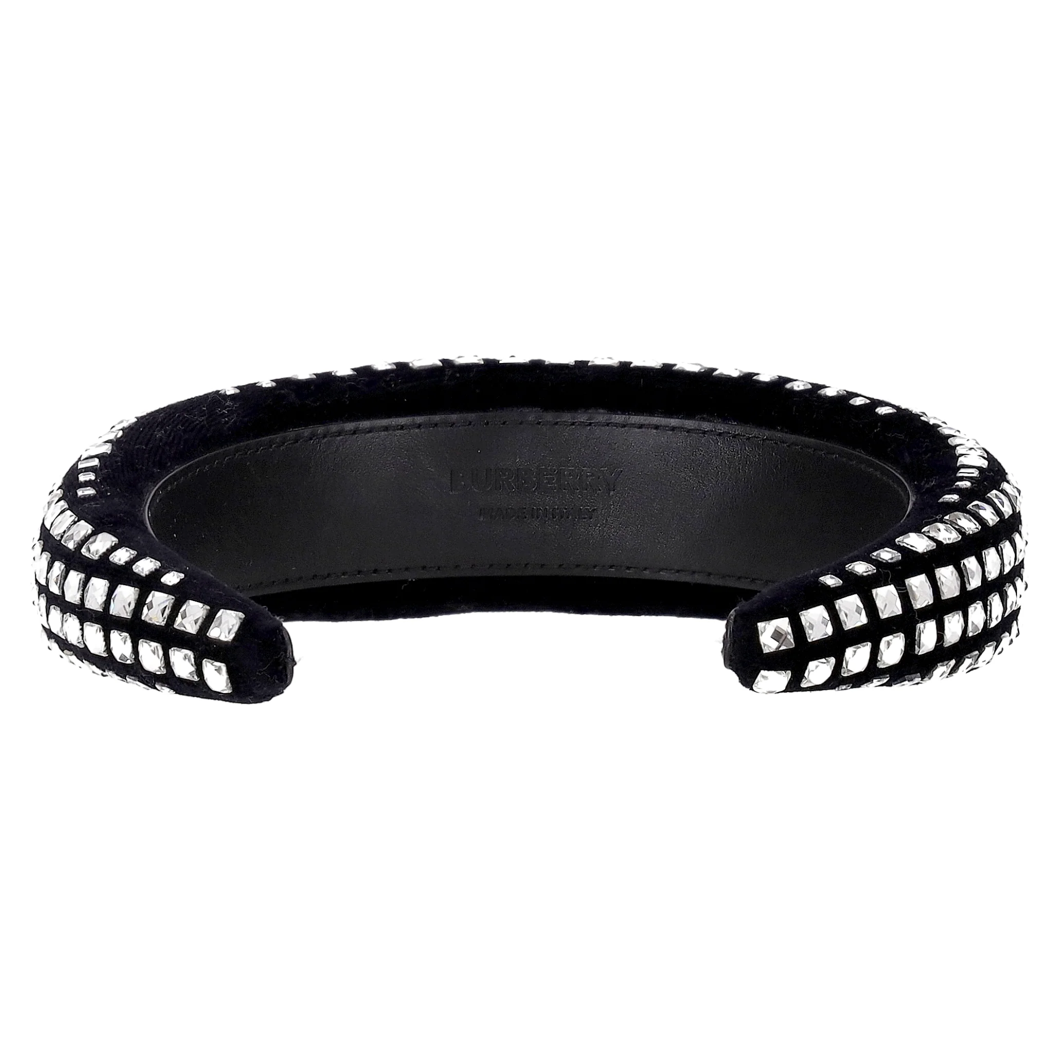 Burberry Crystal Embellished Velvet Headband - Image 3