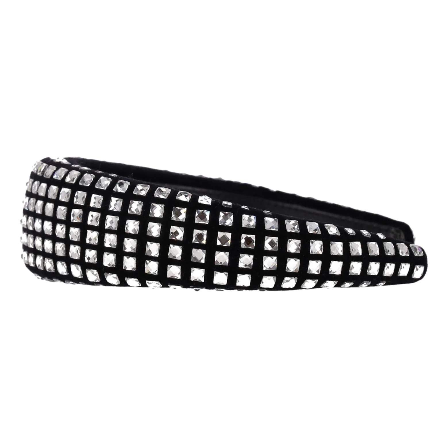 Burberry Crystal Embellished Velvet Headband - Image 5