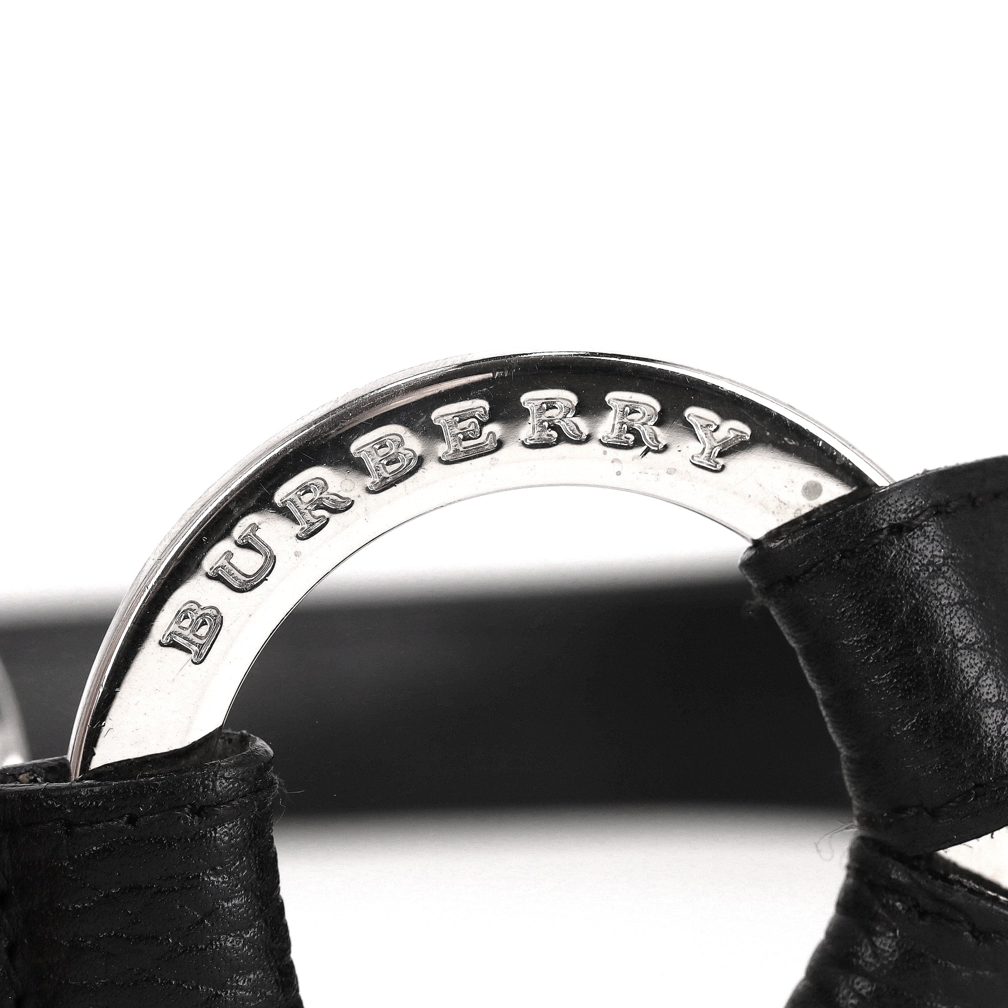 Burberry Four-Strap Leather O-Ring Logo Belt - Image 4