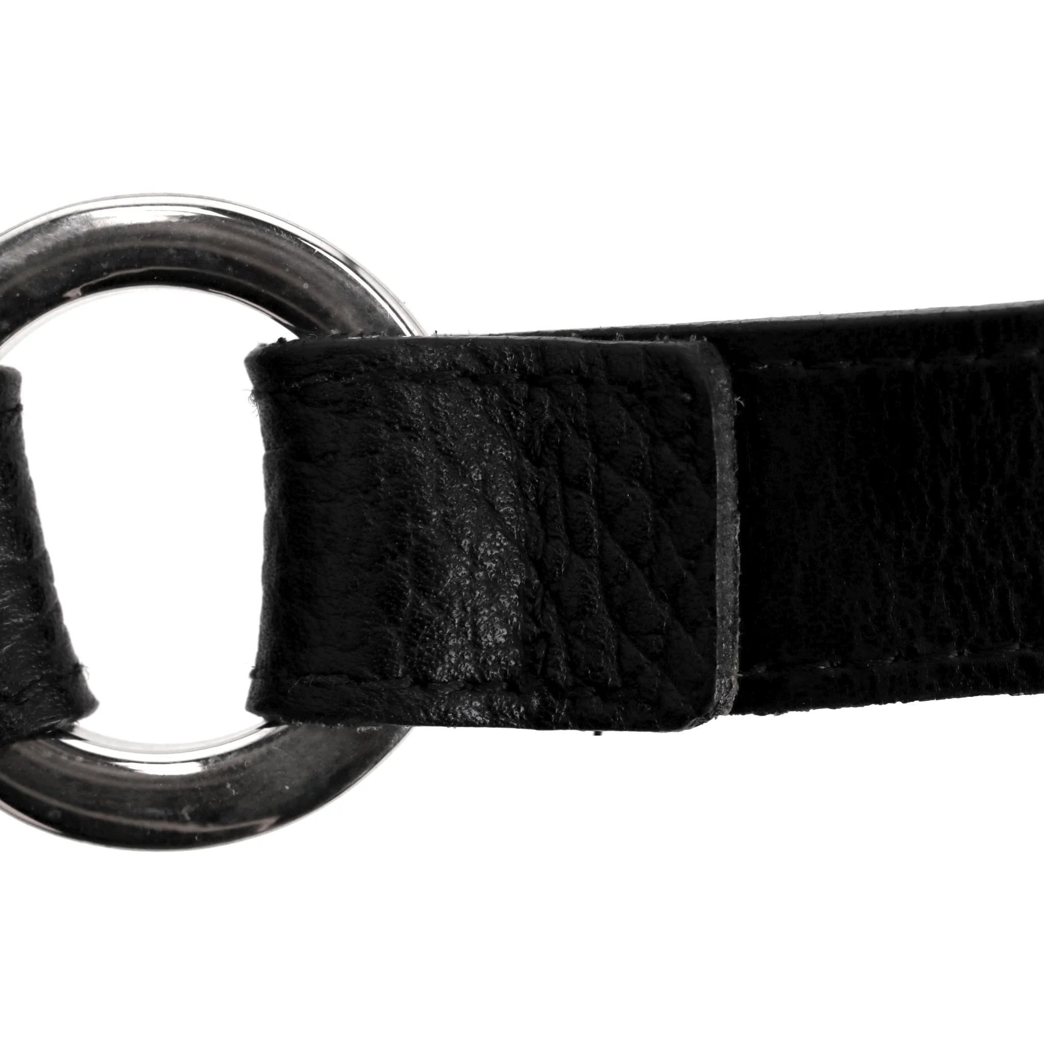 Burberry Four-Strap Leather O-Ring Logo Belt - Image 9