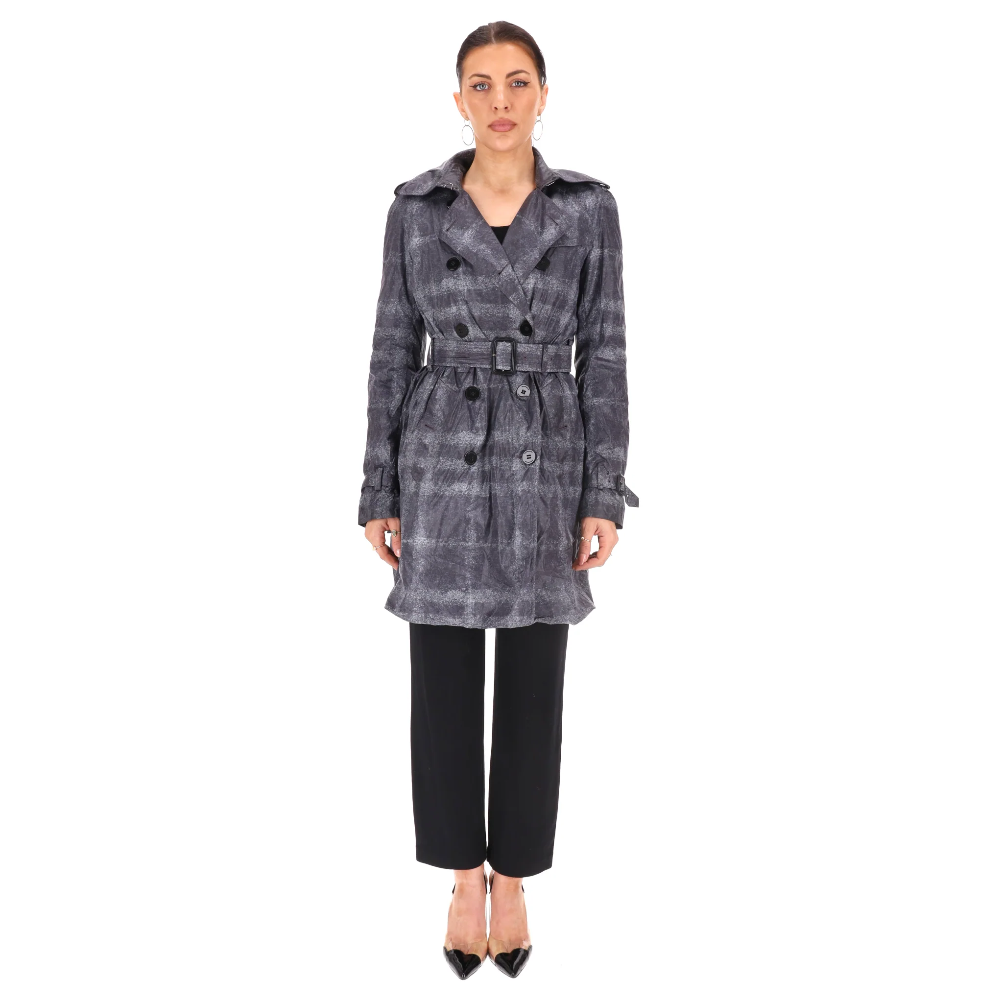 Burberry London Checked Trench Coat. Size S/M - Image 2