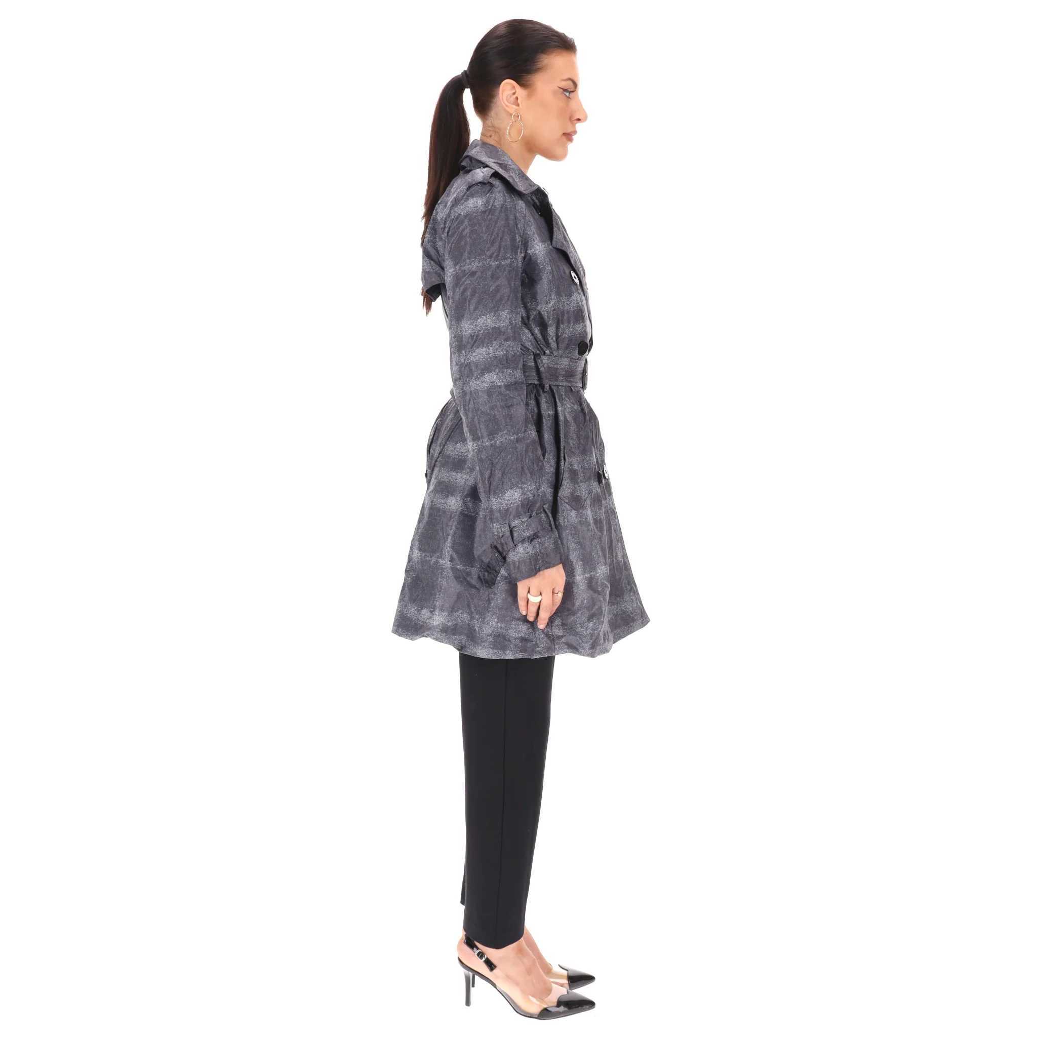 Burberry London Checked Trench Coat. Size S/M - Image 3