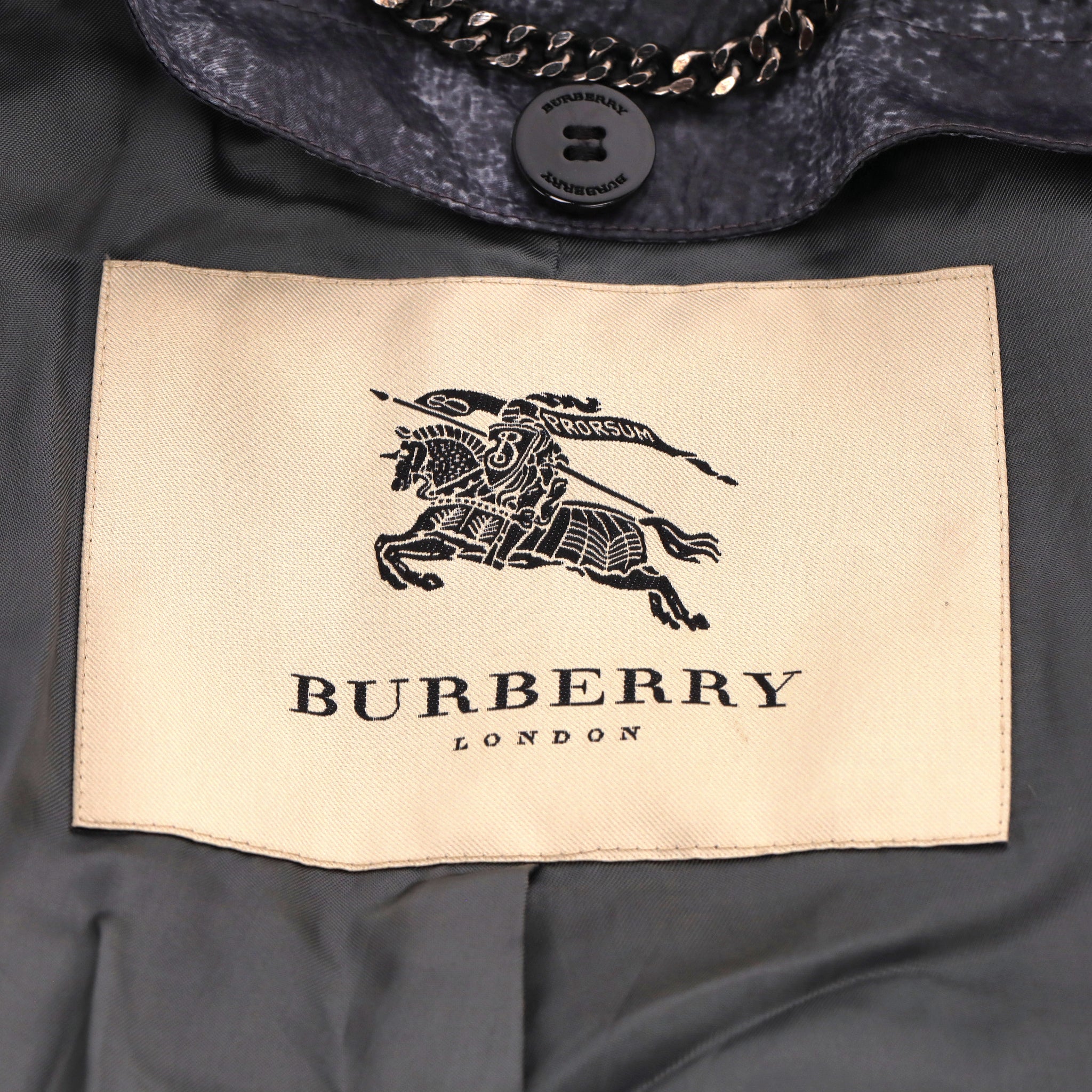 Burberry London Checked Trench Coat. Size S/M - Image 8