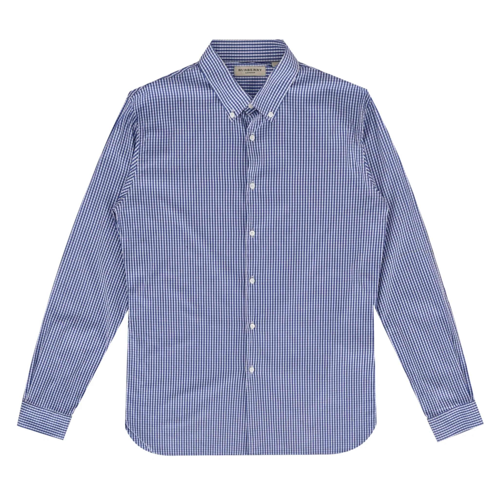 Burberry London Gingham Check Cotton Shirt. Size 42FR