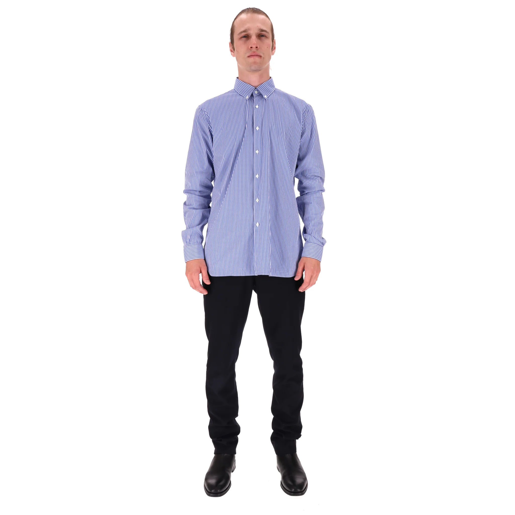 Burberry London Gingham Check Cotton Shirt. Size 42FR - Image 2