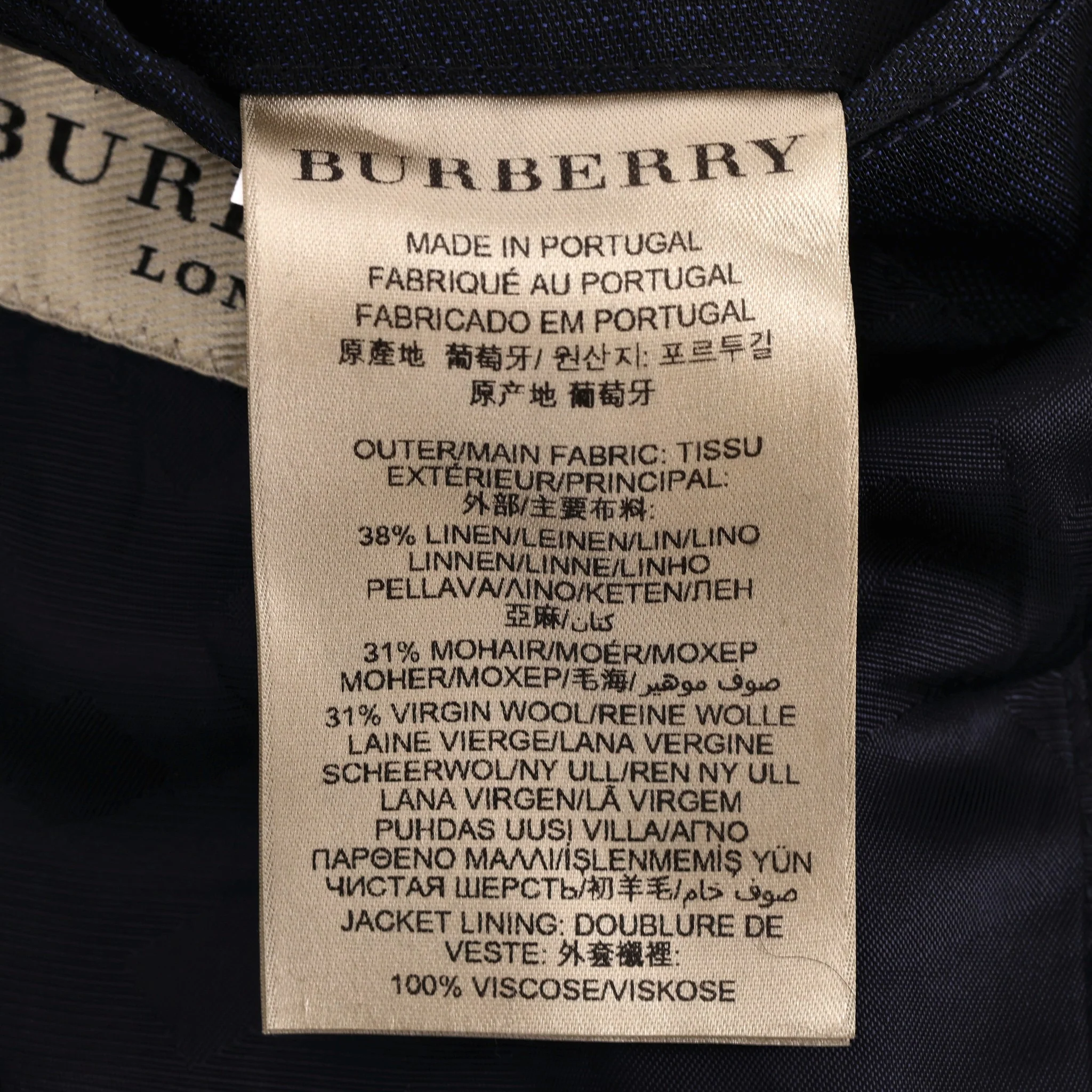 Burberry London Linen, Mohair & Wool Jacket. Size 52IT - Image 7