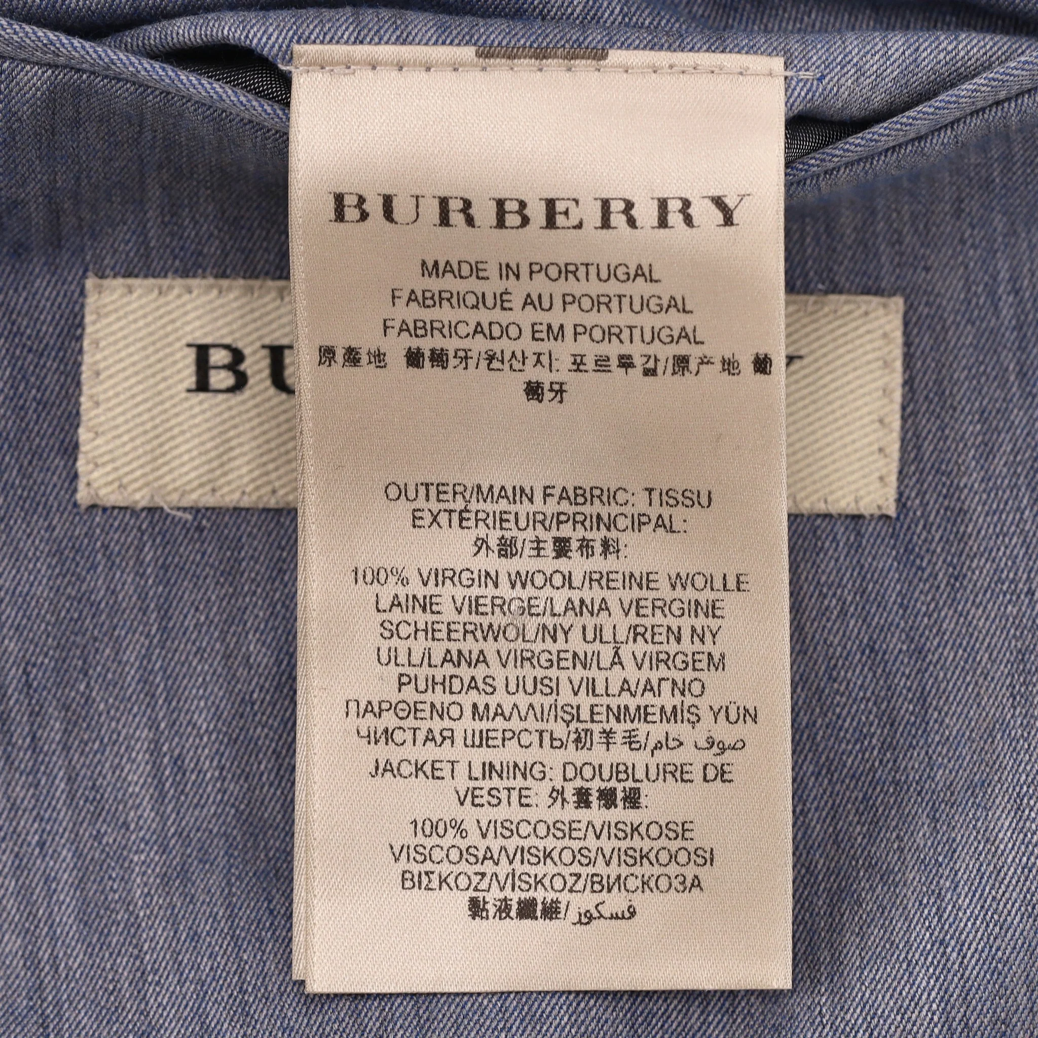 Burberry London Virgin Wool Jacket. Size 52IT - Image 6
