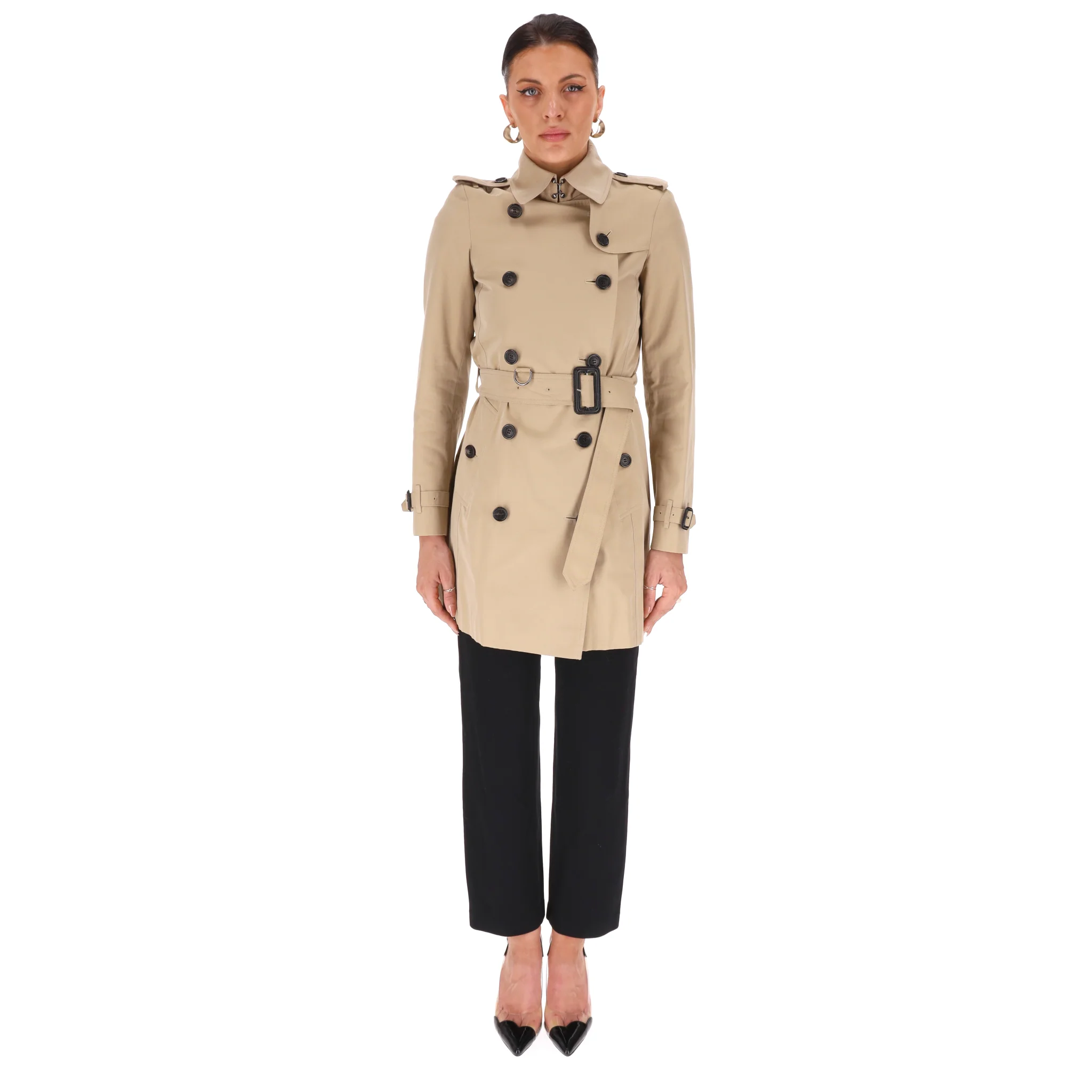 Burberry Mid-Length Kensington Trench Coat. Size 4UK - Image 2