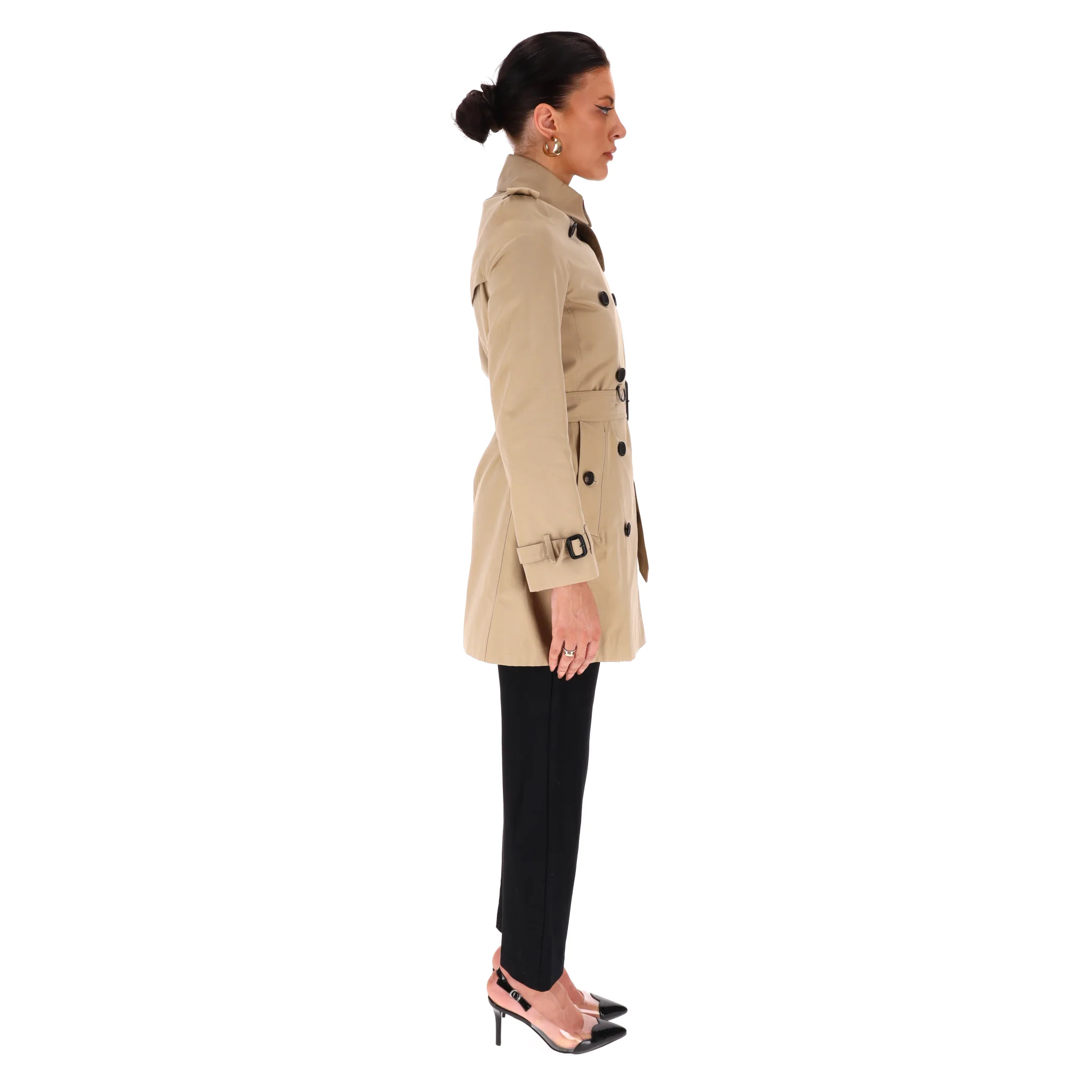 Burberry Mid-Length Kensington Trench Coat. Size 4UK - Image 3
