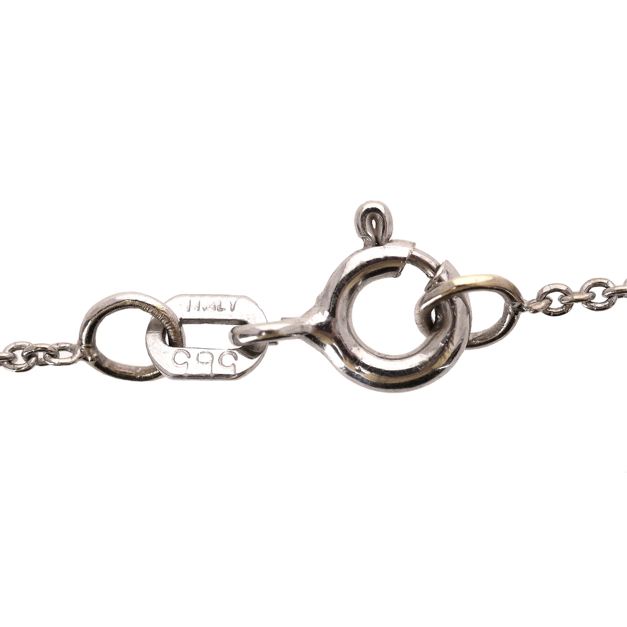 Diamond Camellia Flower Pendant Necklace in 14k White Gold - Image 6