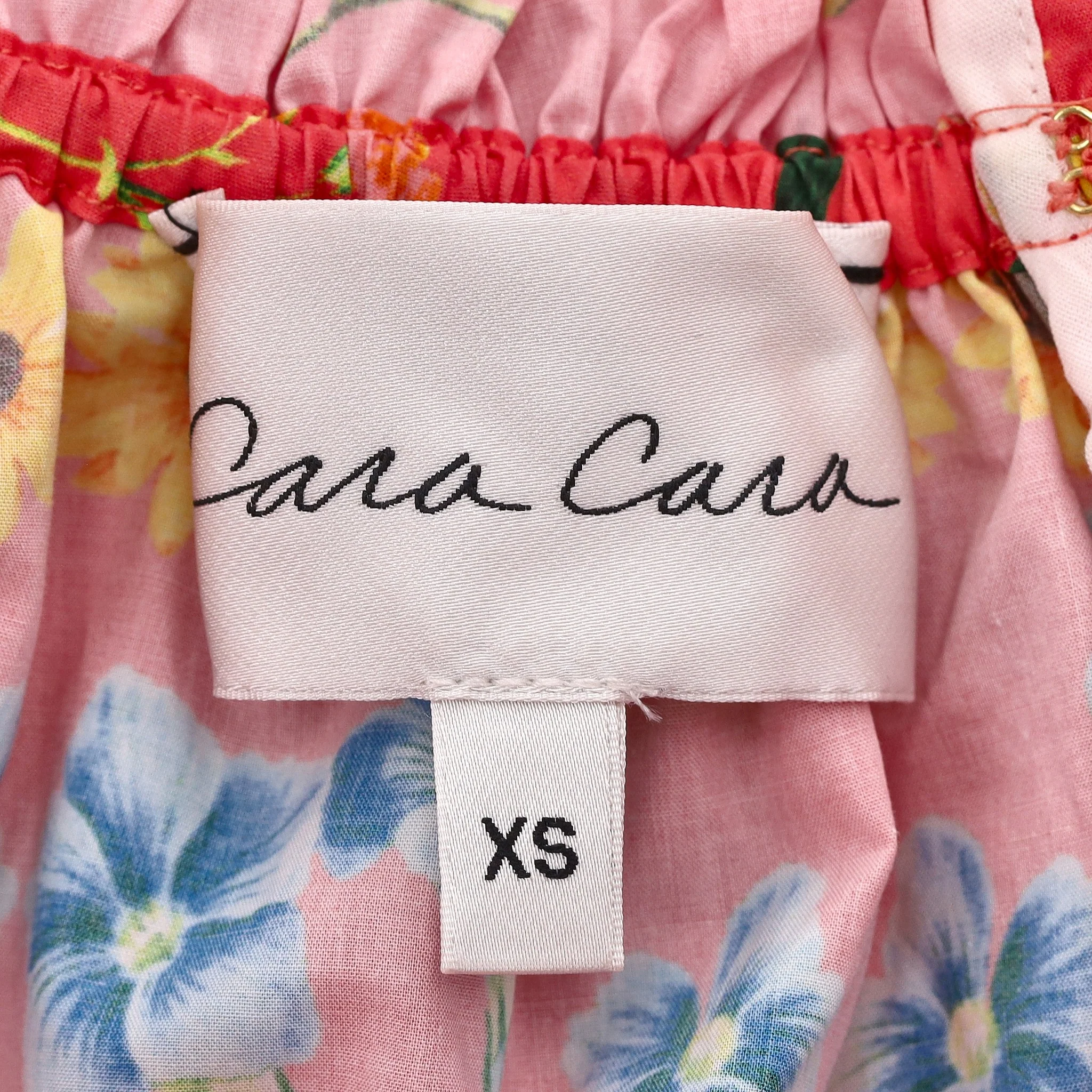 Cara Cara Off-The-Shoulder Floral Print Cotton Dress. Size XS - Image 5