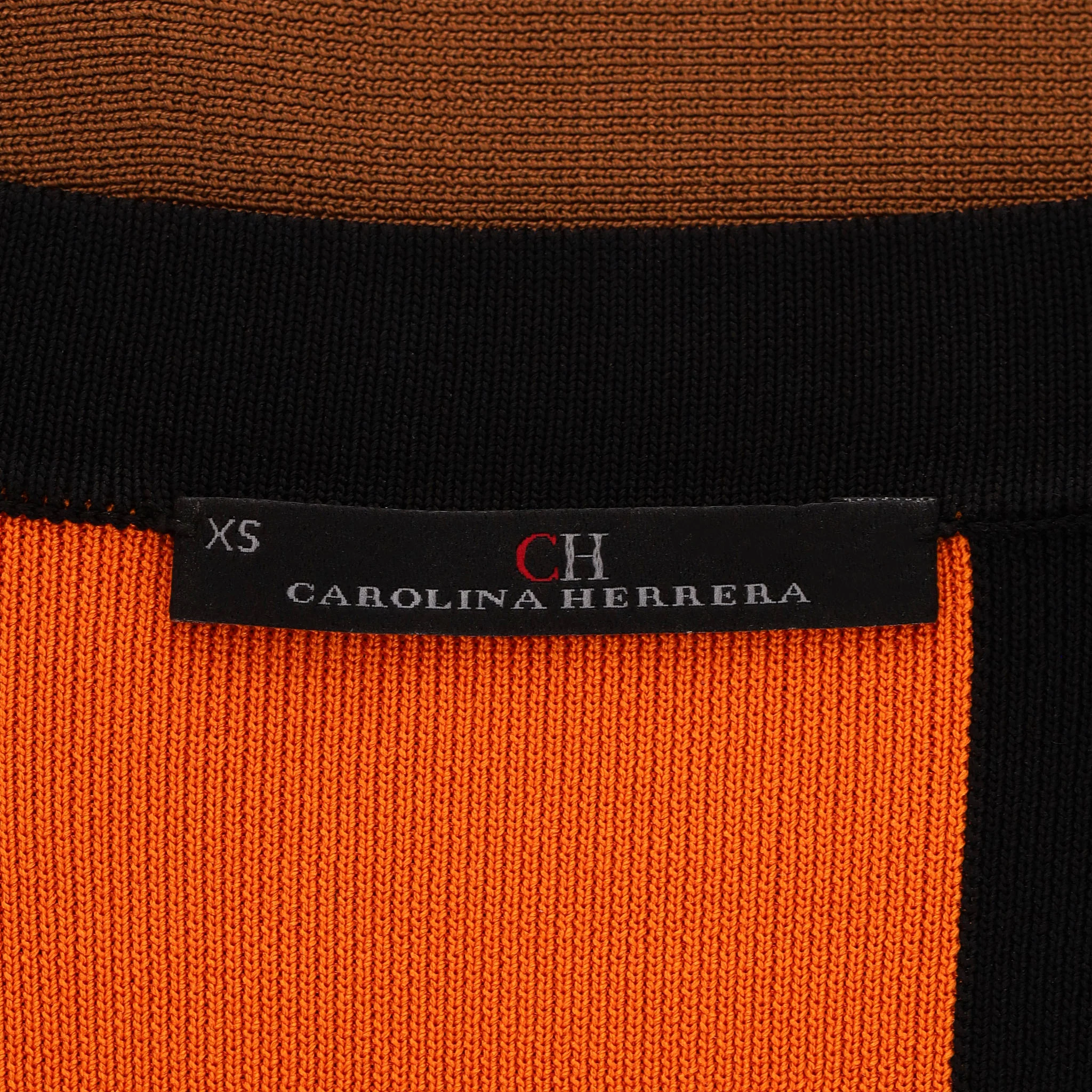 Carolina Herrera Colour-Block Midi Dress. Size XS - Image 6